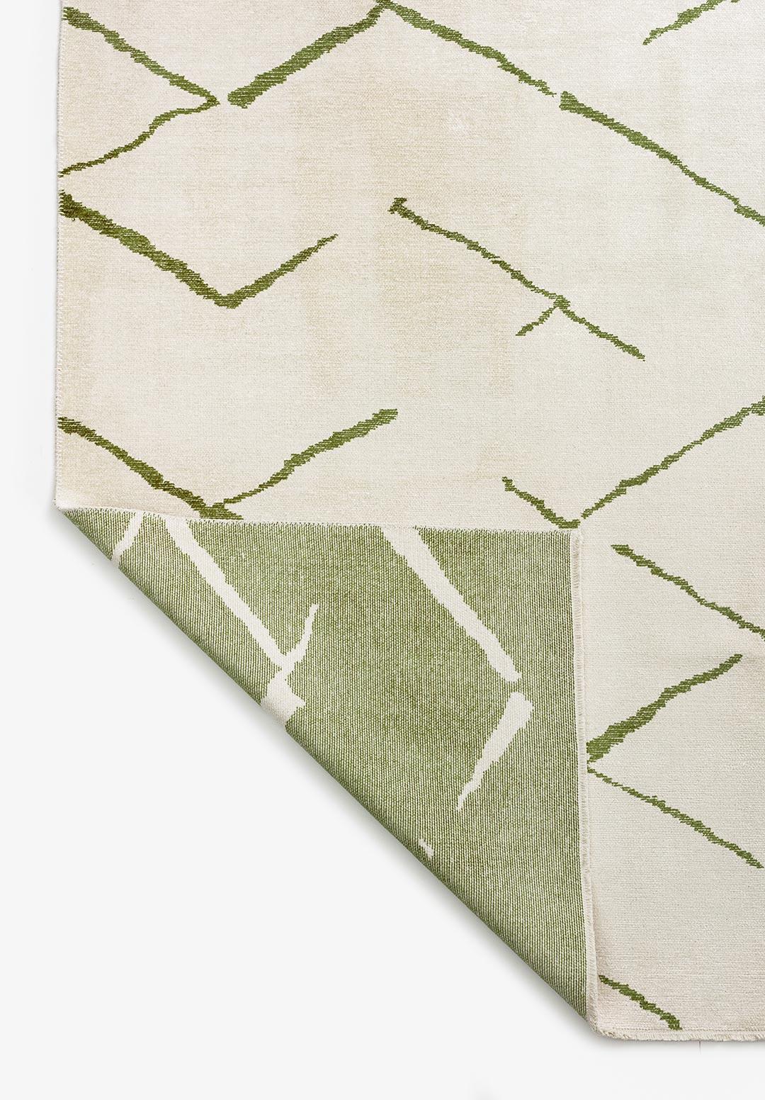 WAVE GREEN - ECRU RUG