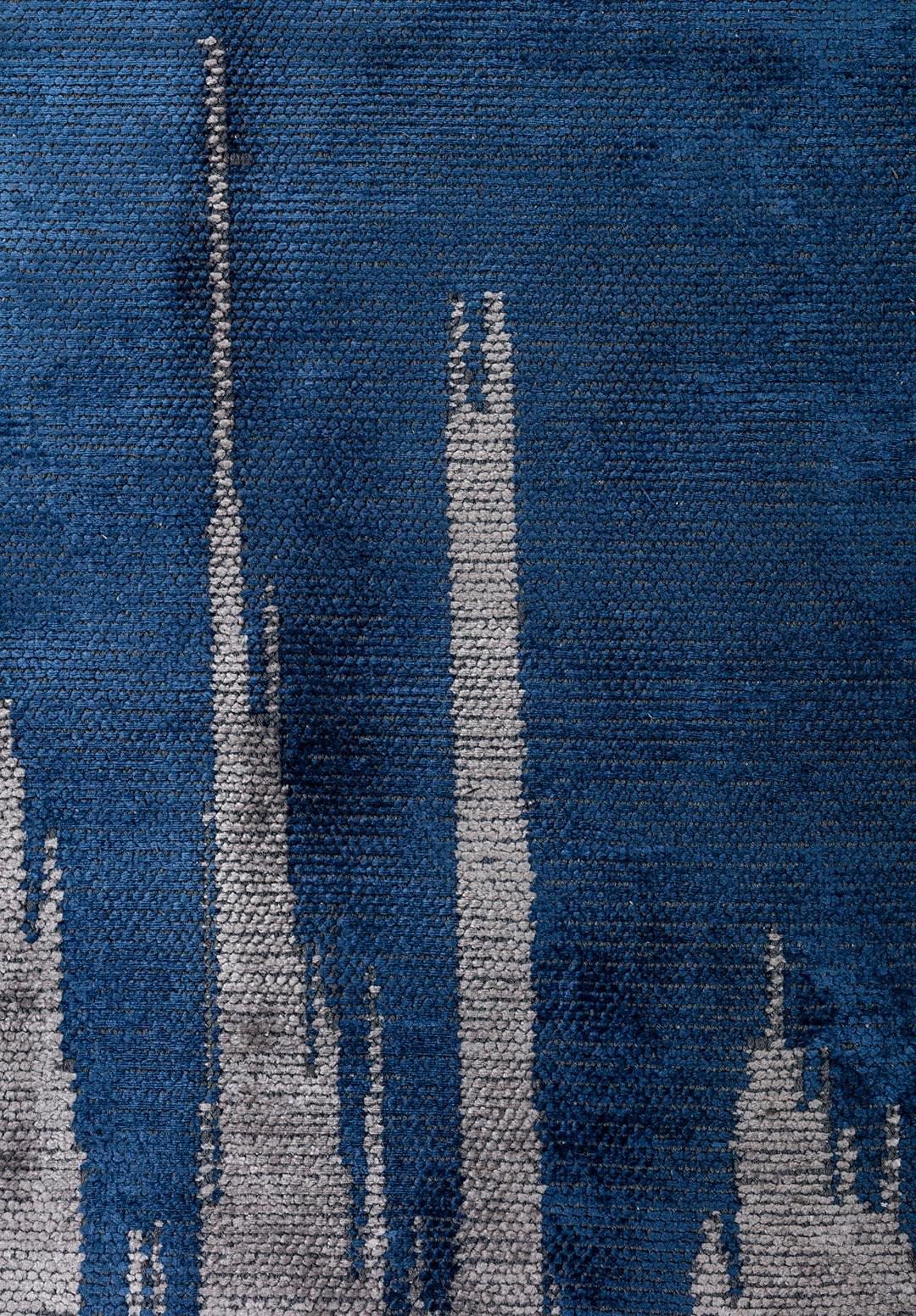 CAGE NAVY BLUE - LIGHT GREY RUG