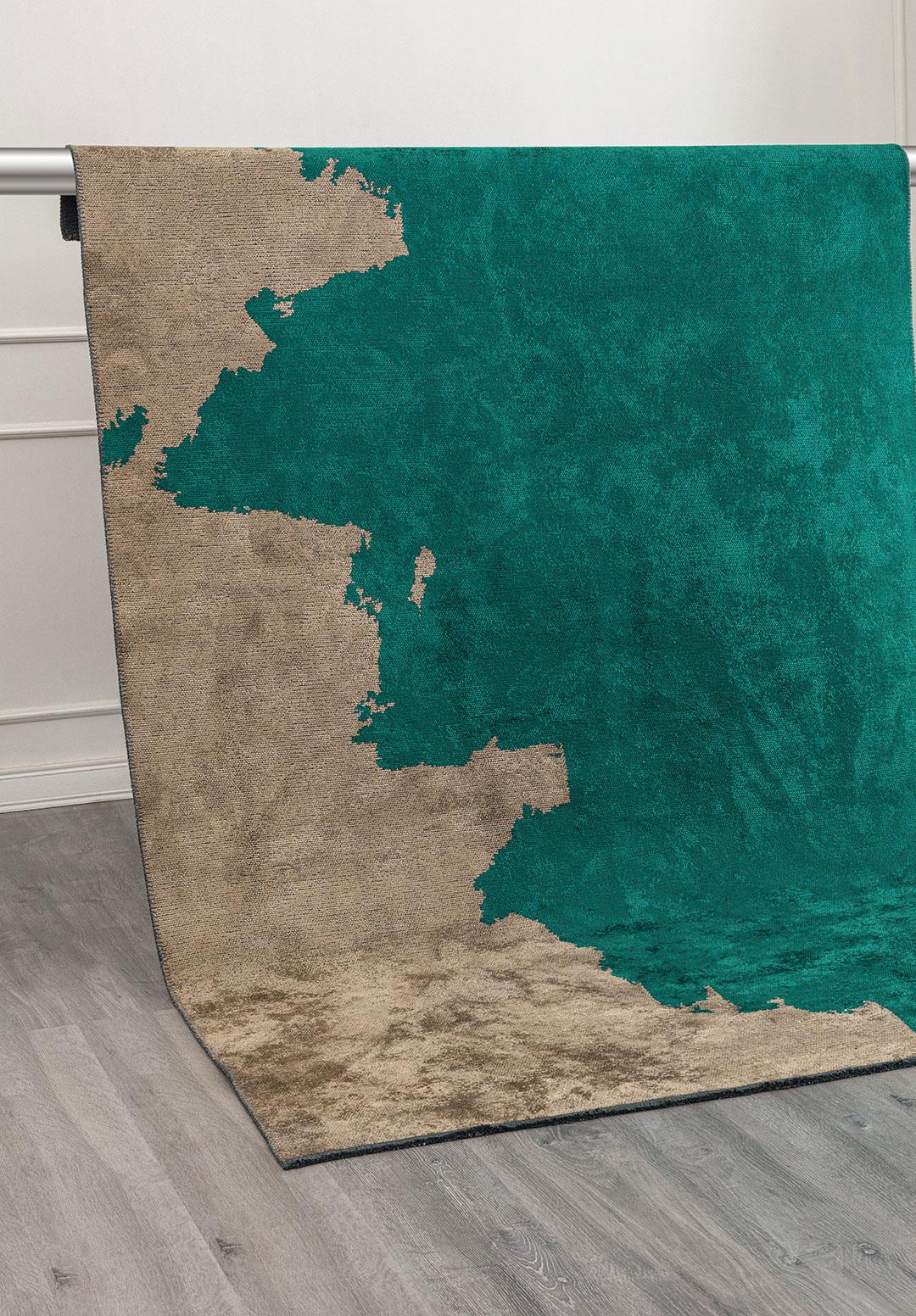 COAST DARK TURQUOISE - DARK BEIGE RUG