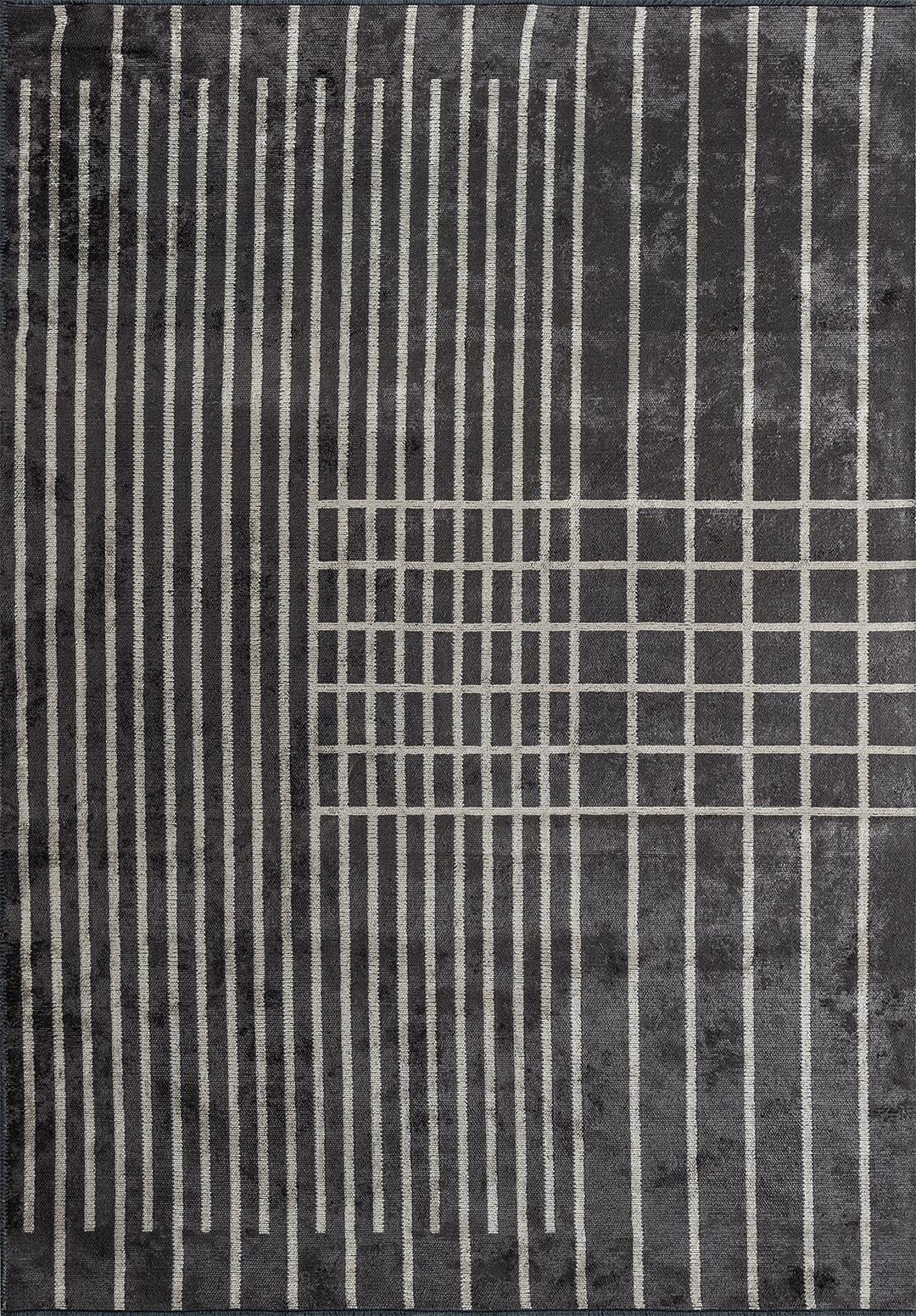 PLAID KÖMÜR - GRİ HALI