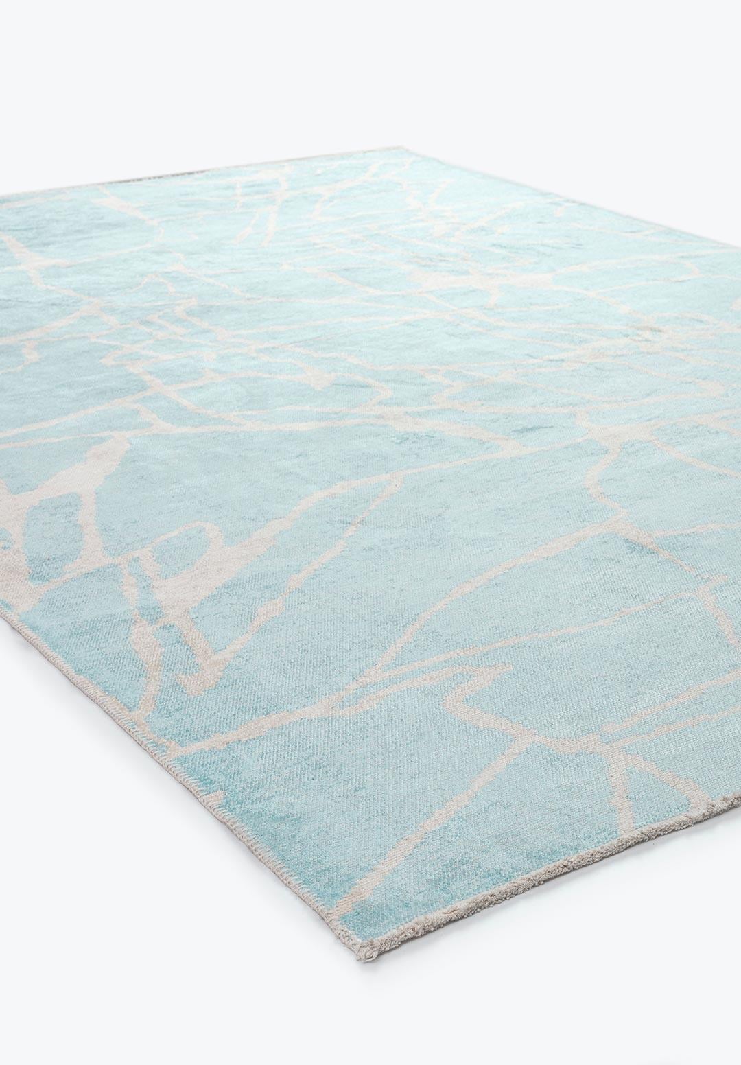 FLAW ECRU - ICE BLUE RUG