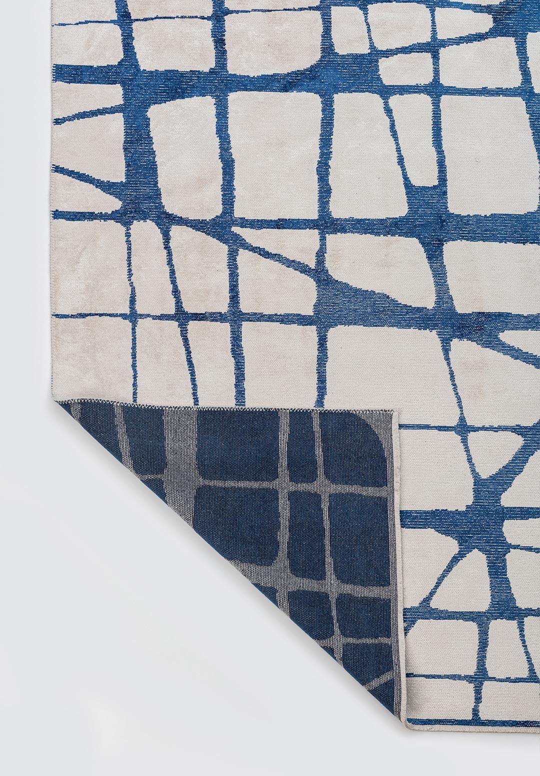 WEB NAVY BLUE - ECRU RUG