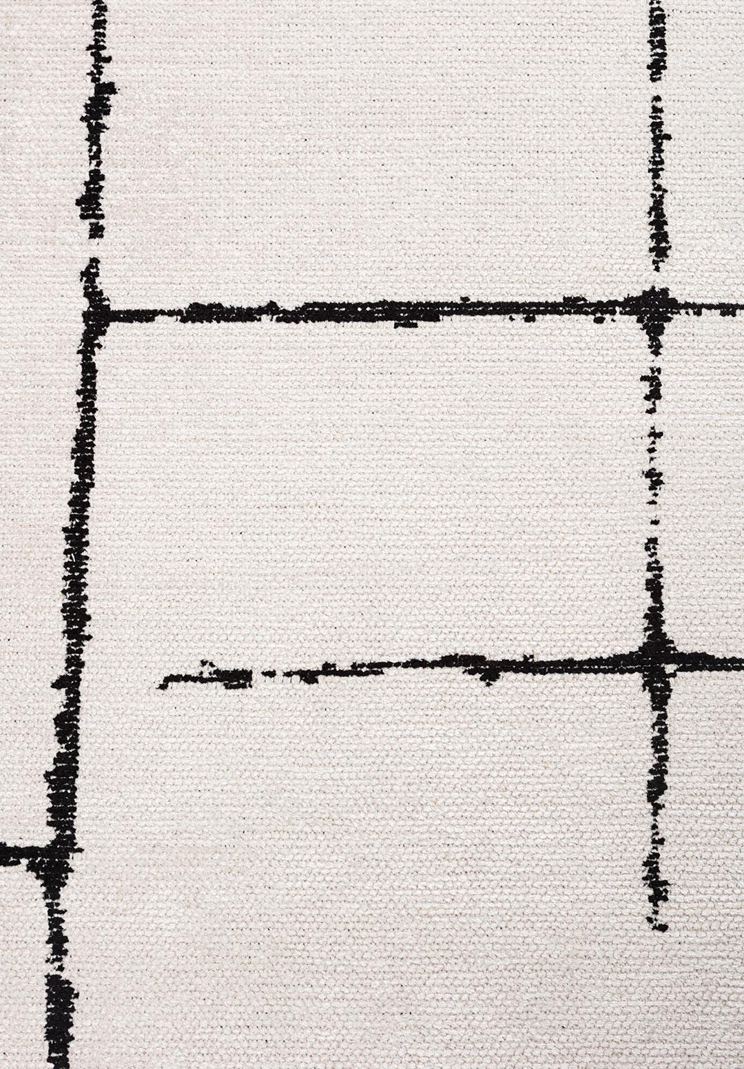SCRATCH BLACK - ECRU RUG