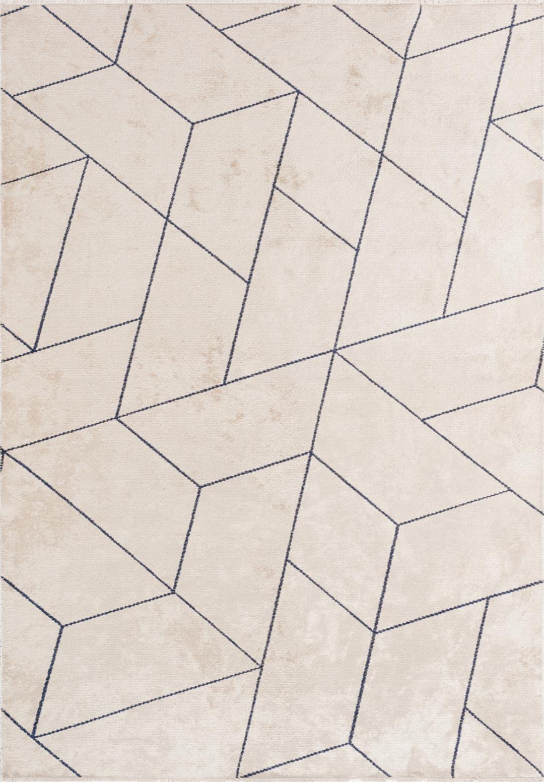 STONE DARK NAVY - ECRU RUG