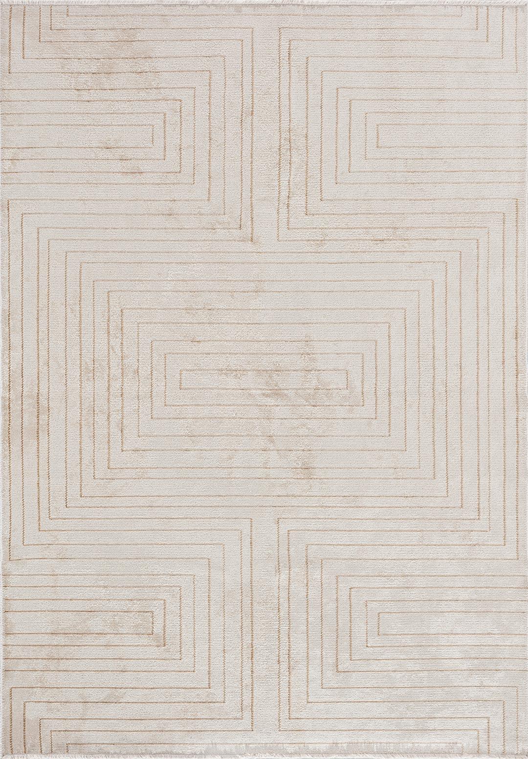 MAZE DARK BEIGE - ECRU RUG