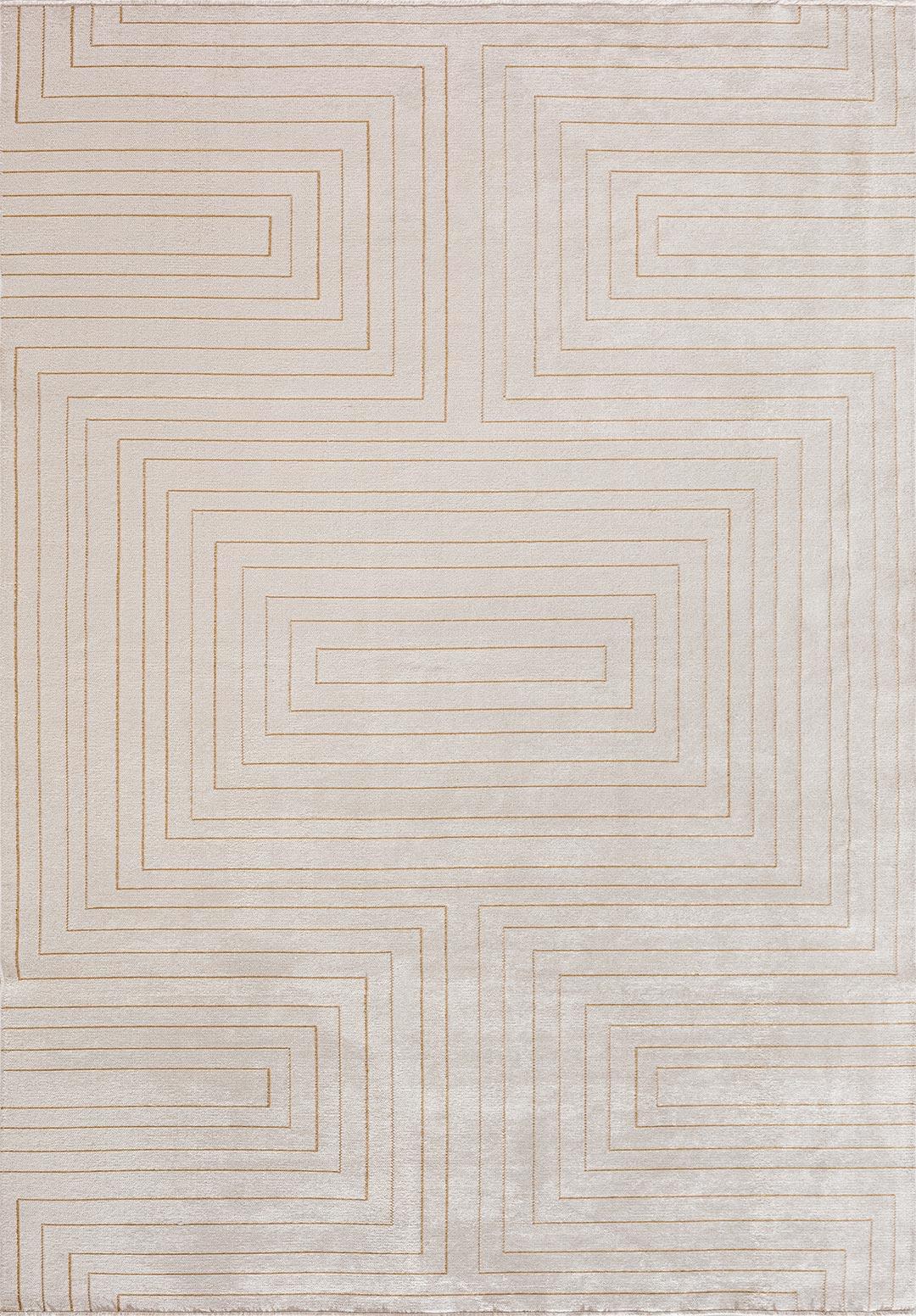 MAZE LIGHT BROWN - ECRU RUG