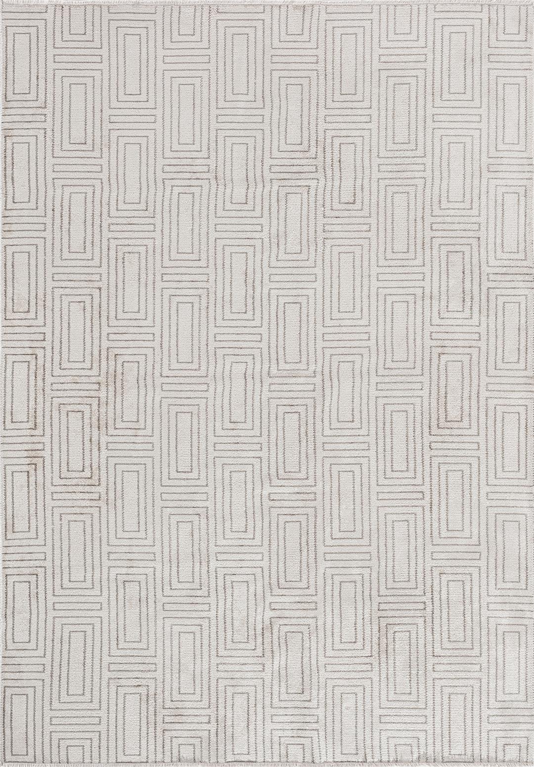 BRICK GREY - ECRU RUG