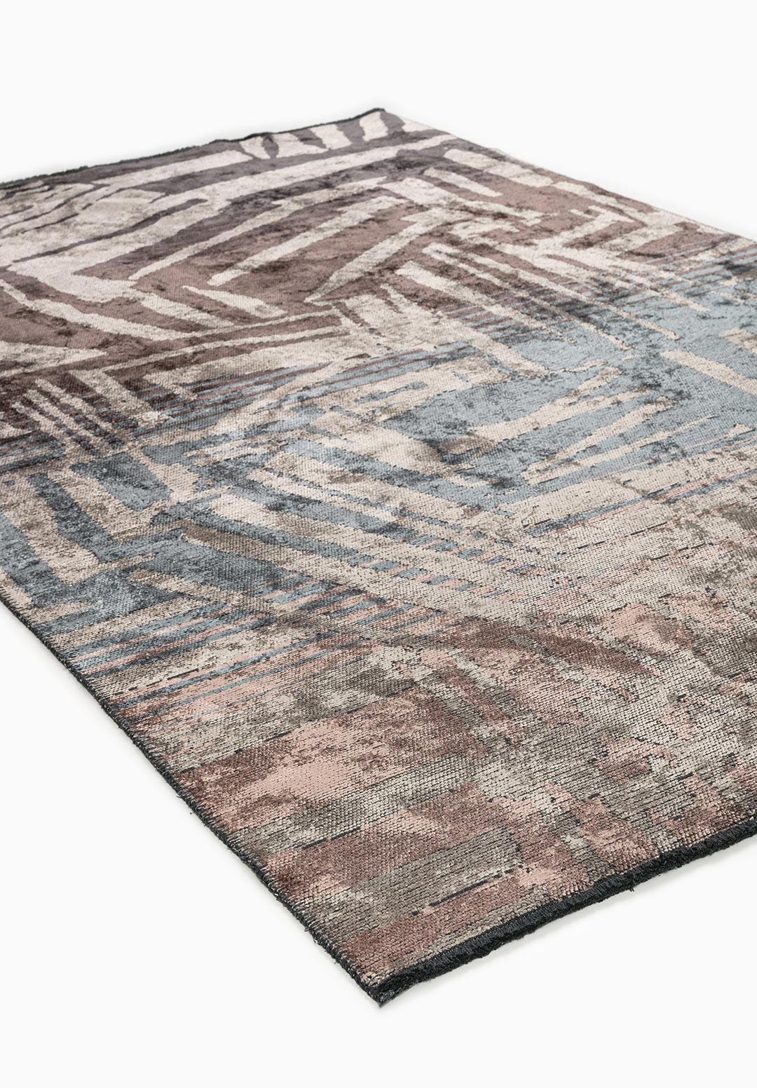 GRAFFITI CHARCOAL - DARK MINK - BLUE - COPPER - CREAM RUG