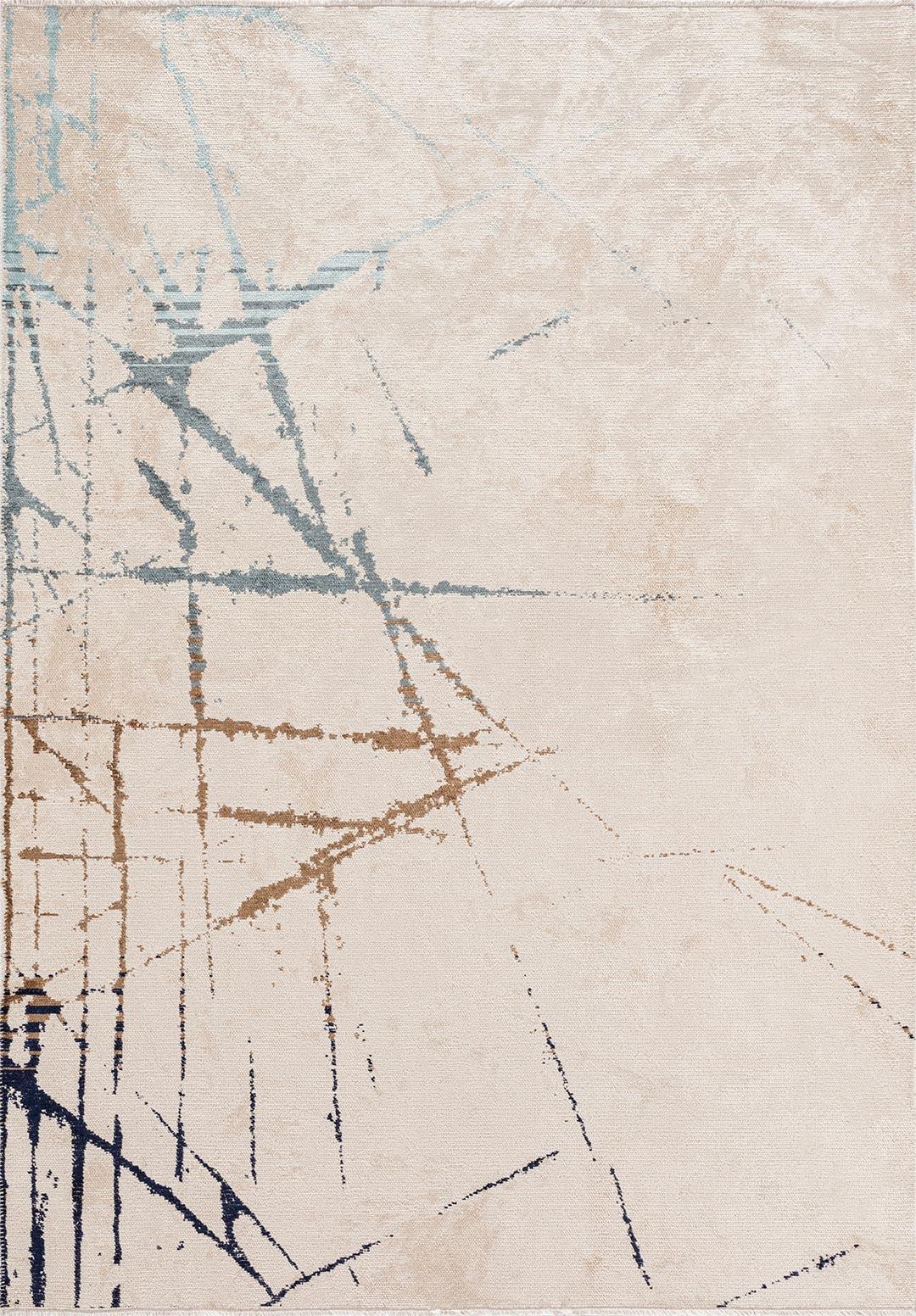 CRACK DARK NAVY - MINK - BLUE - ICE BLUE - ECRU RUG