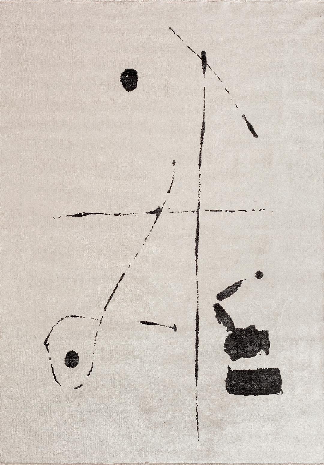 CLAY BLACK - ECRU RUG