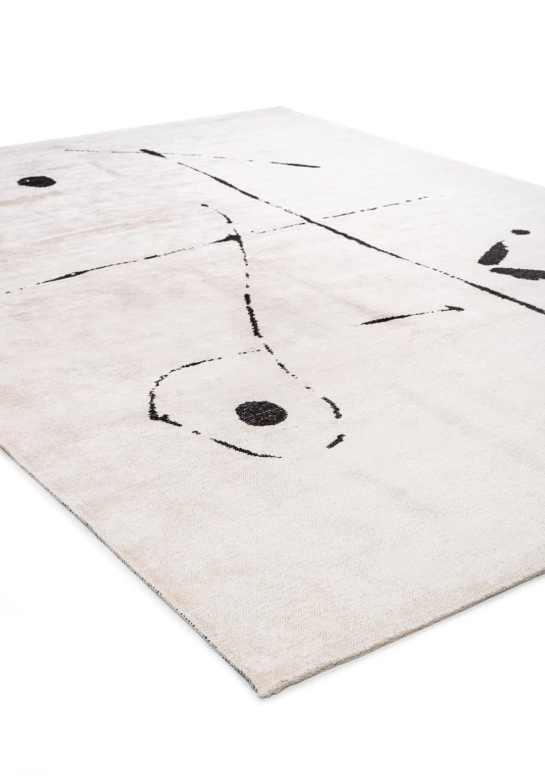 CLAY BLACK - ECRU RUG