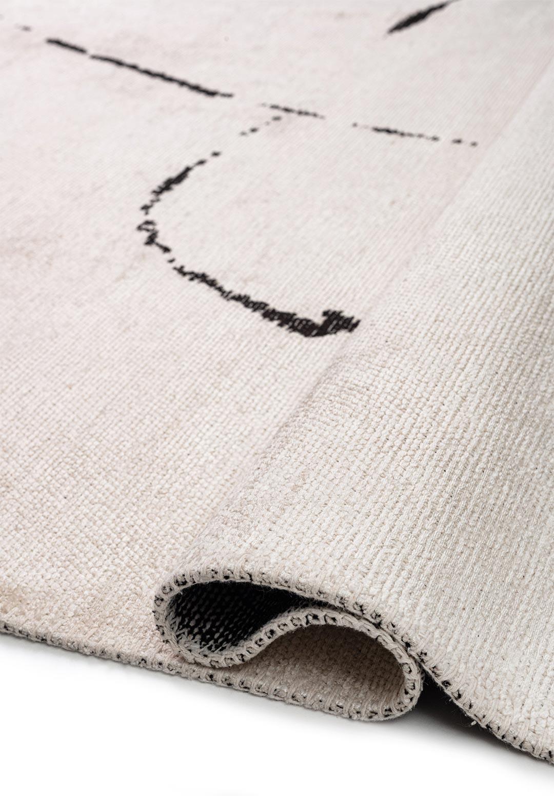 CLAY BLACK - ECRU RUG