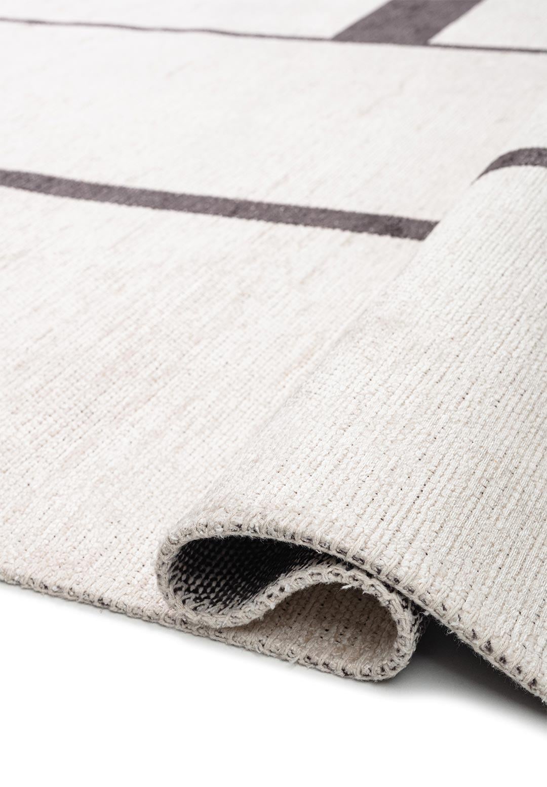 CELL CHARCOAL - ECRU RUG