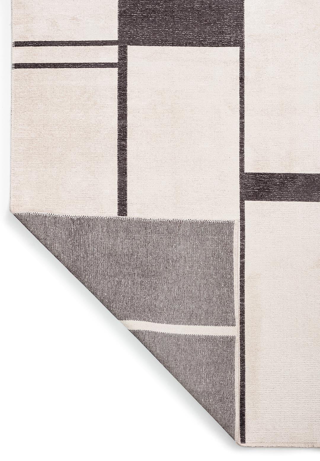 CELL CHARCOAL - ECRU RUG