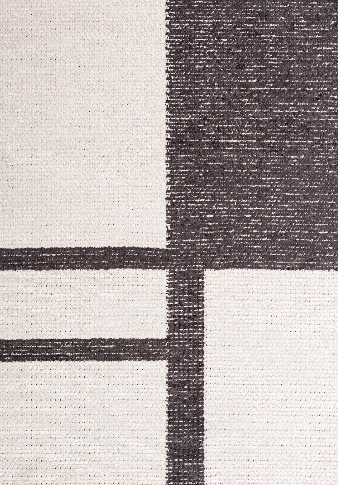 CELL CHARCOAL - ECRU RUG