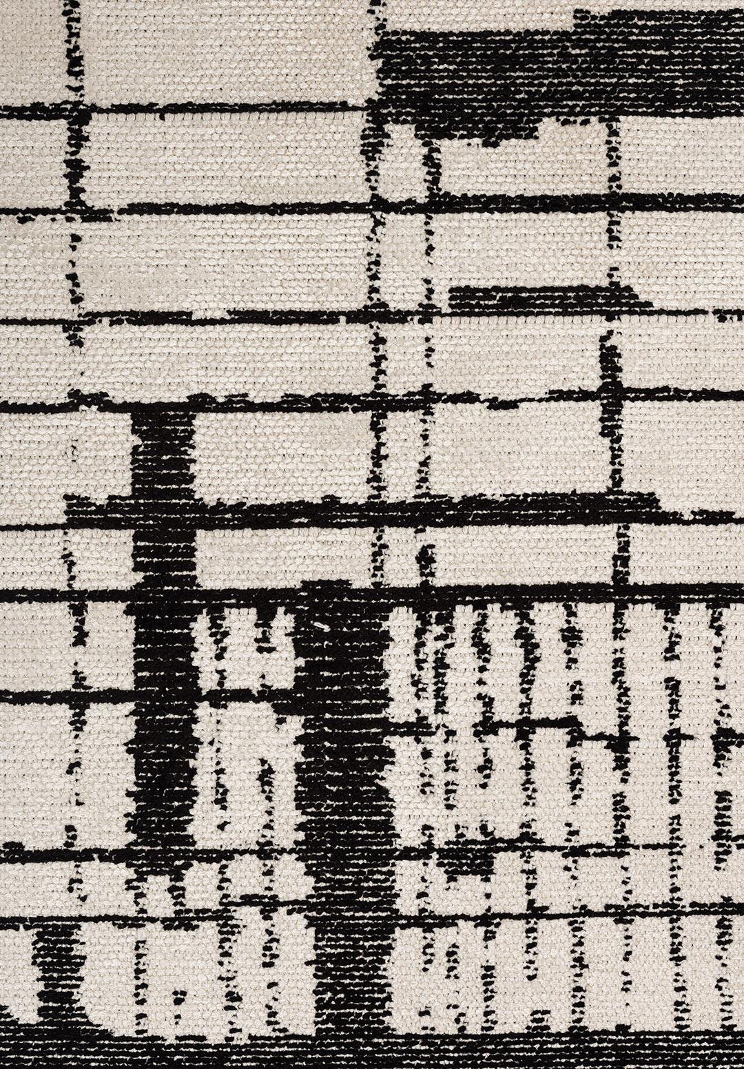 PEEL BLACK - ECRU RUG