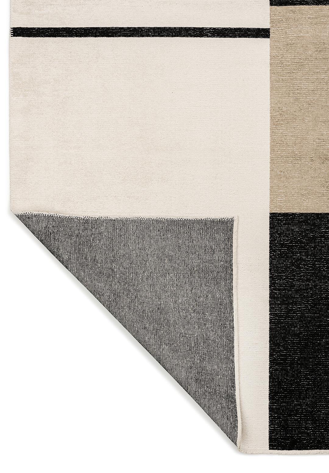 BLOCK BLACK - NOUGAT - ECRU RUG