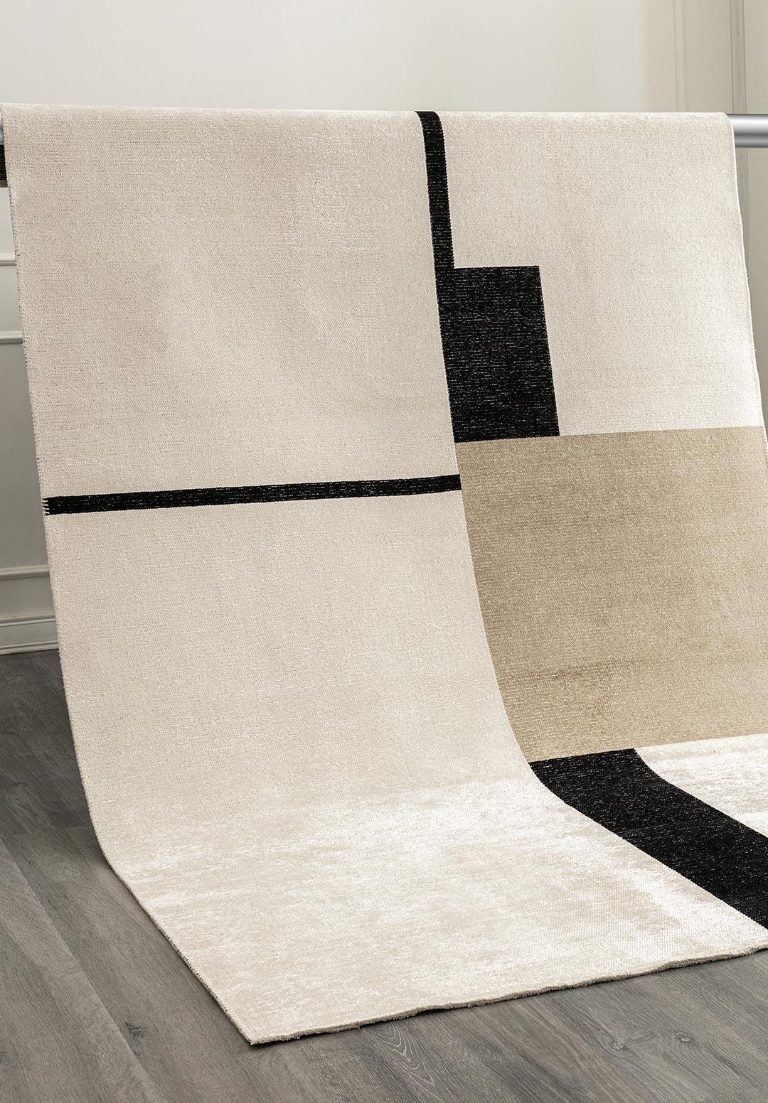 BLOCK BLACK - NOUGAT - ECRU RUG