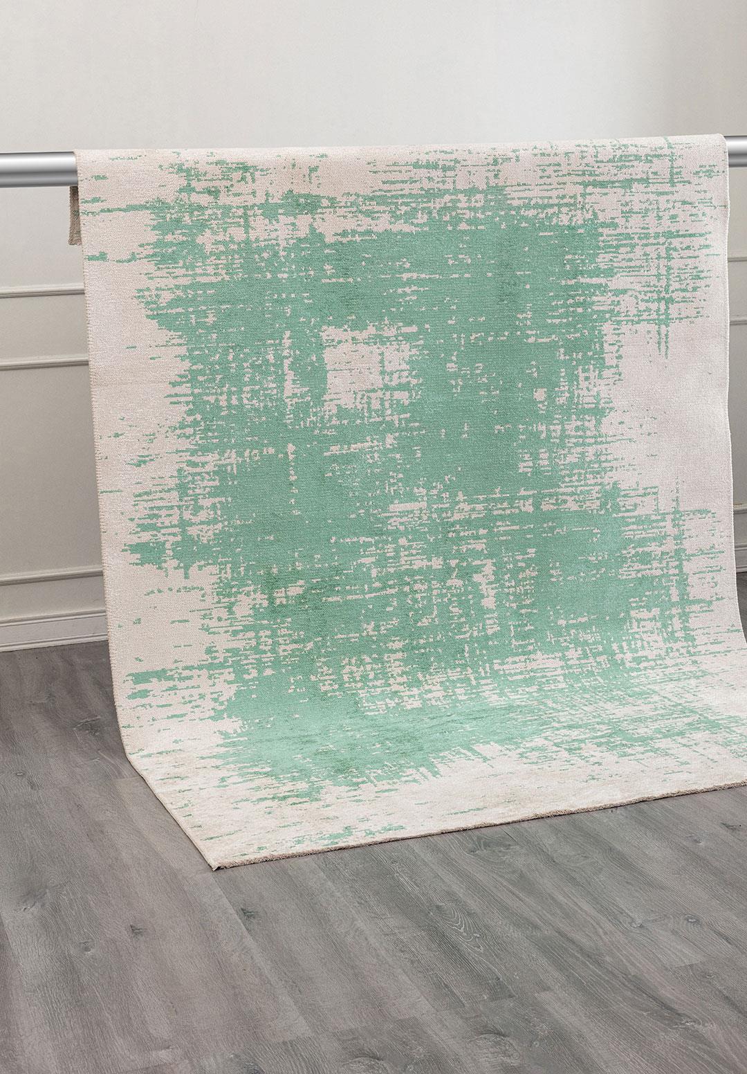 FOG RIVER GREEN - ECRU RUG