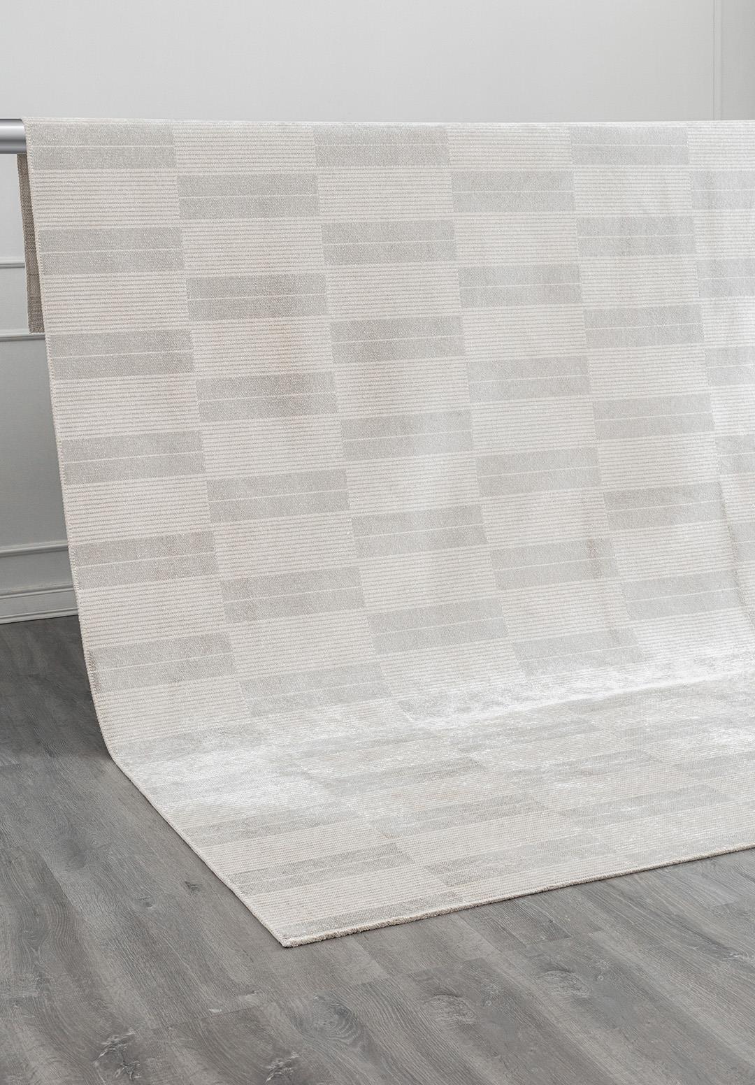 GLITCH LIGHT GREY - ECRU RUG