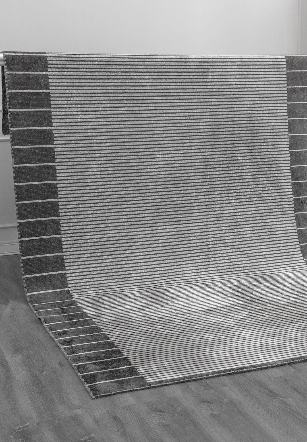 CONTRAST LIGHT CREAM - CHARCOAL RUG