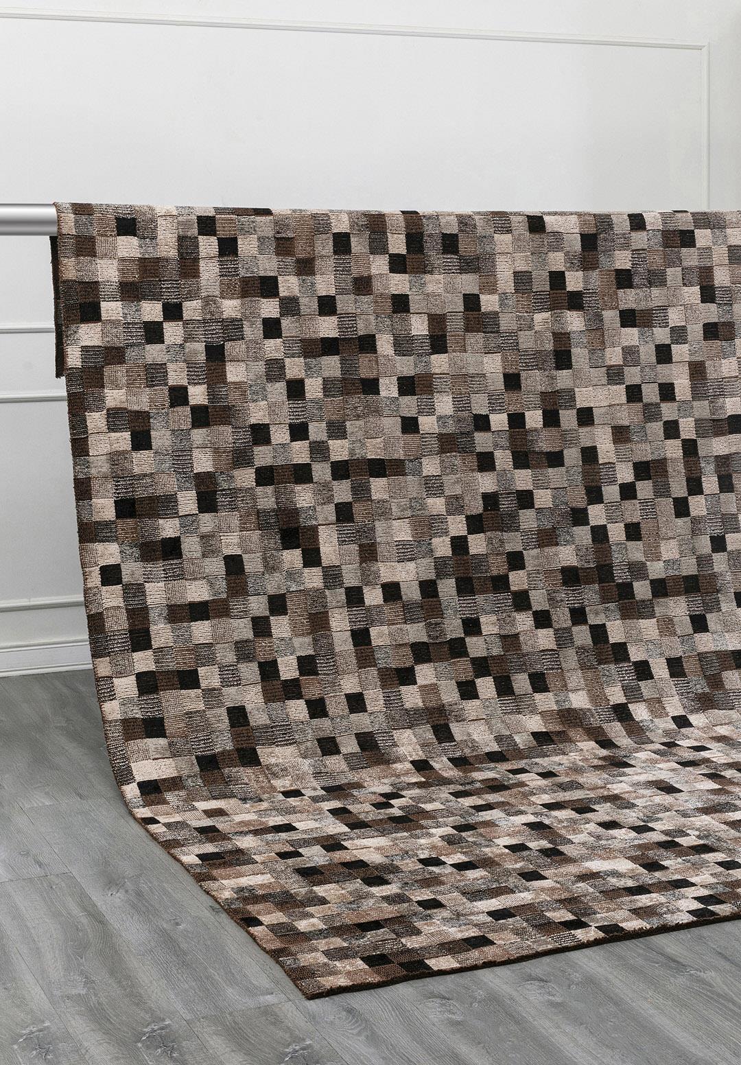 DESERT GREY - BLACK - LIGHT CREAM RUG