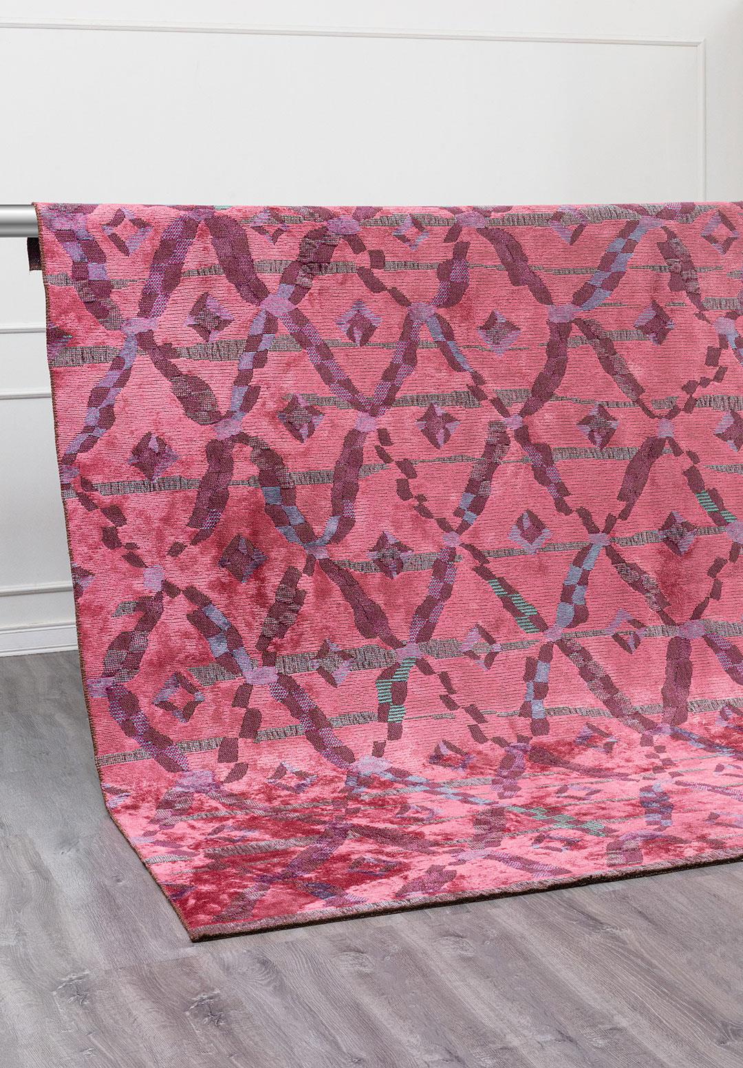 JASMINE MOR - PEMBE - TURKUAZ HALI