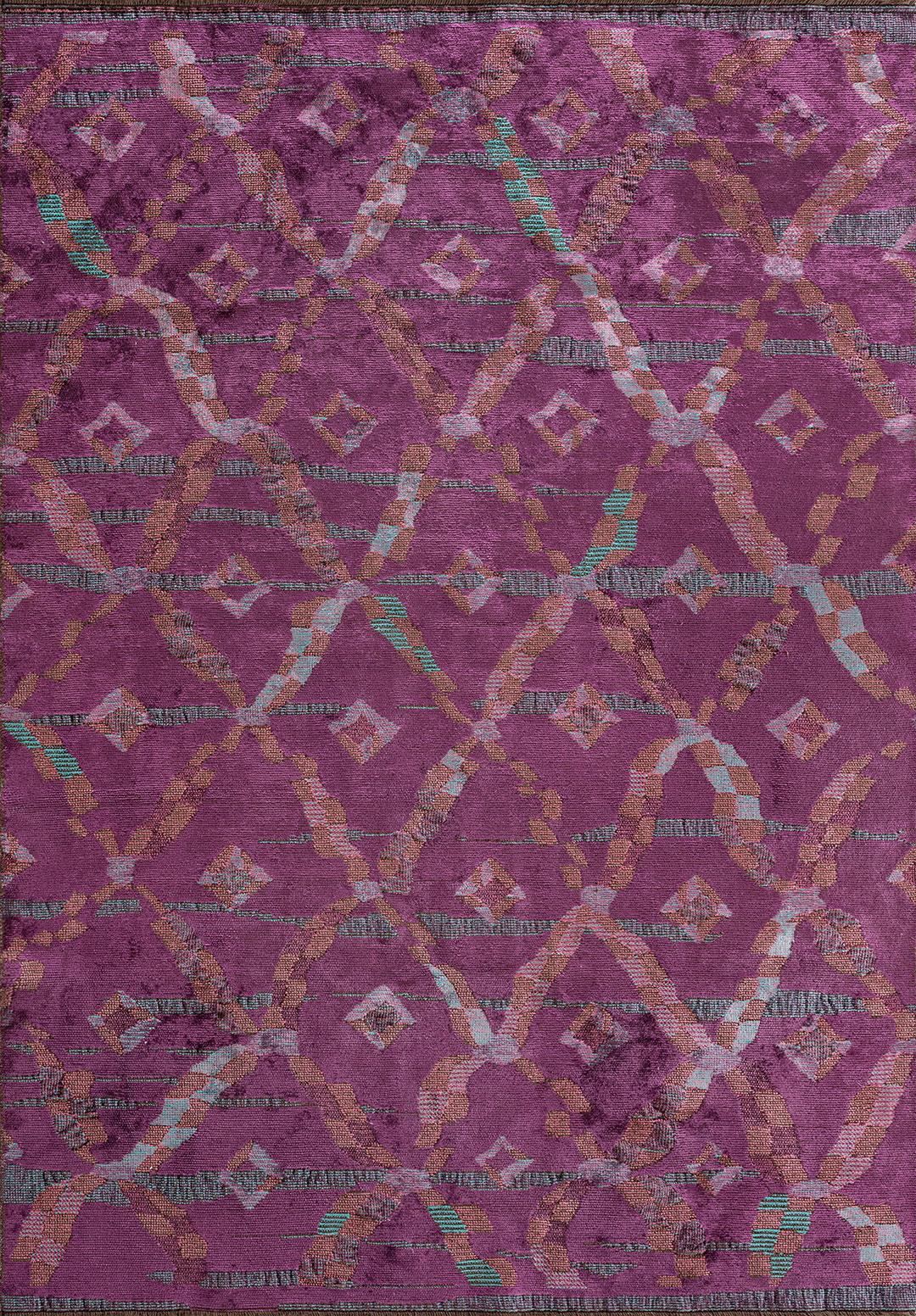 JASMINE PEMBE - MOR - TURKUAZ HALI