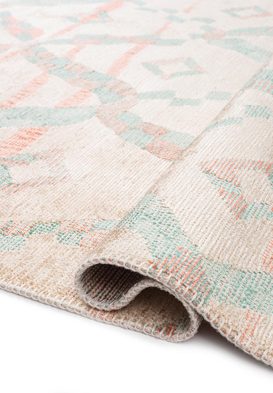 JASMINE NİL YEŞİLİ - KREM - AÇIK MERCAN HALI