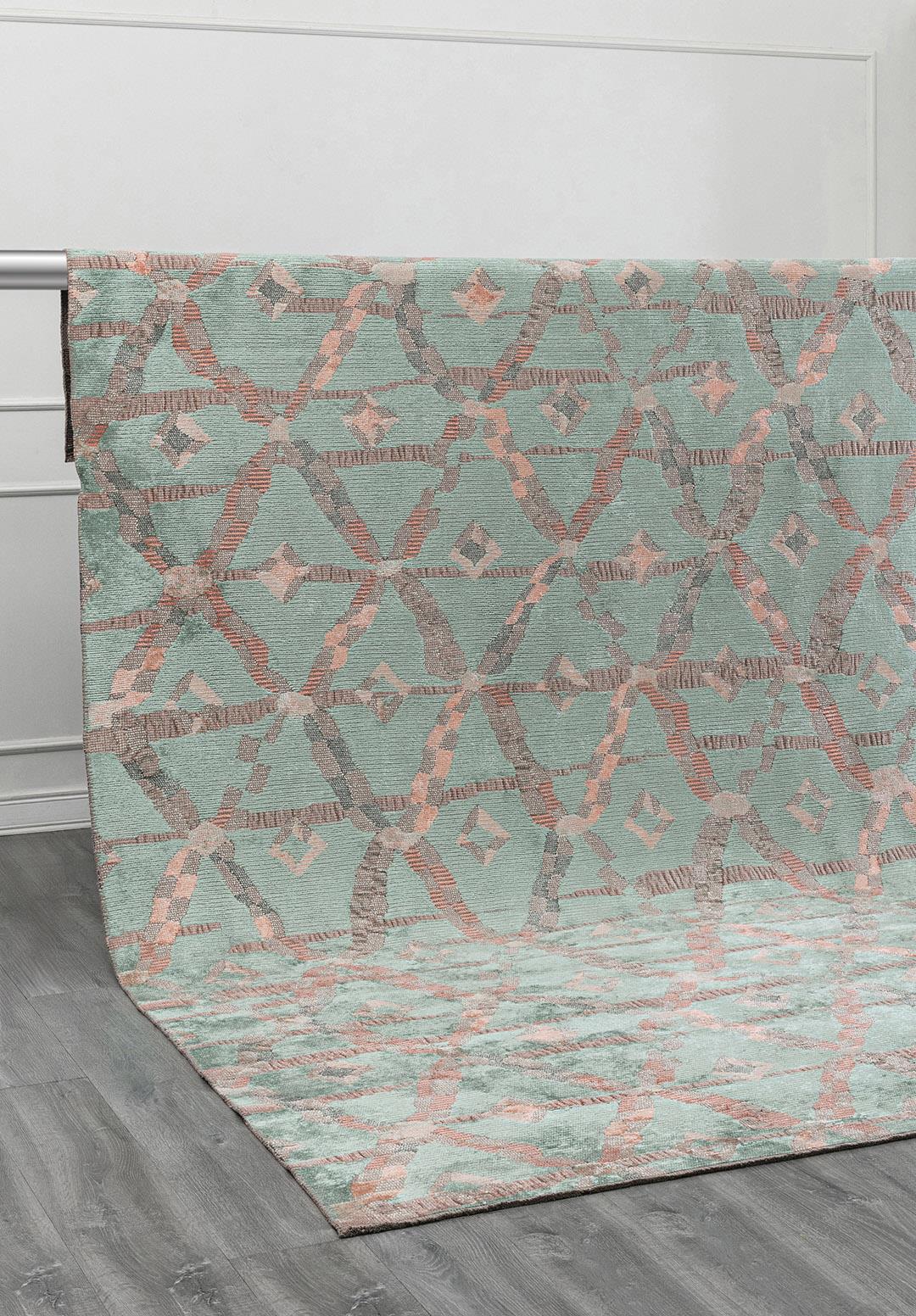 JASMINE KREM - NİL YEŞİLİ - AÇIK MERCAN HALI