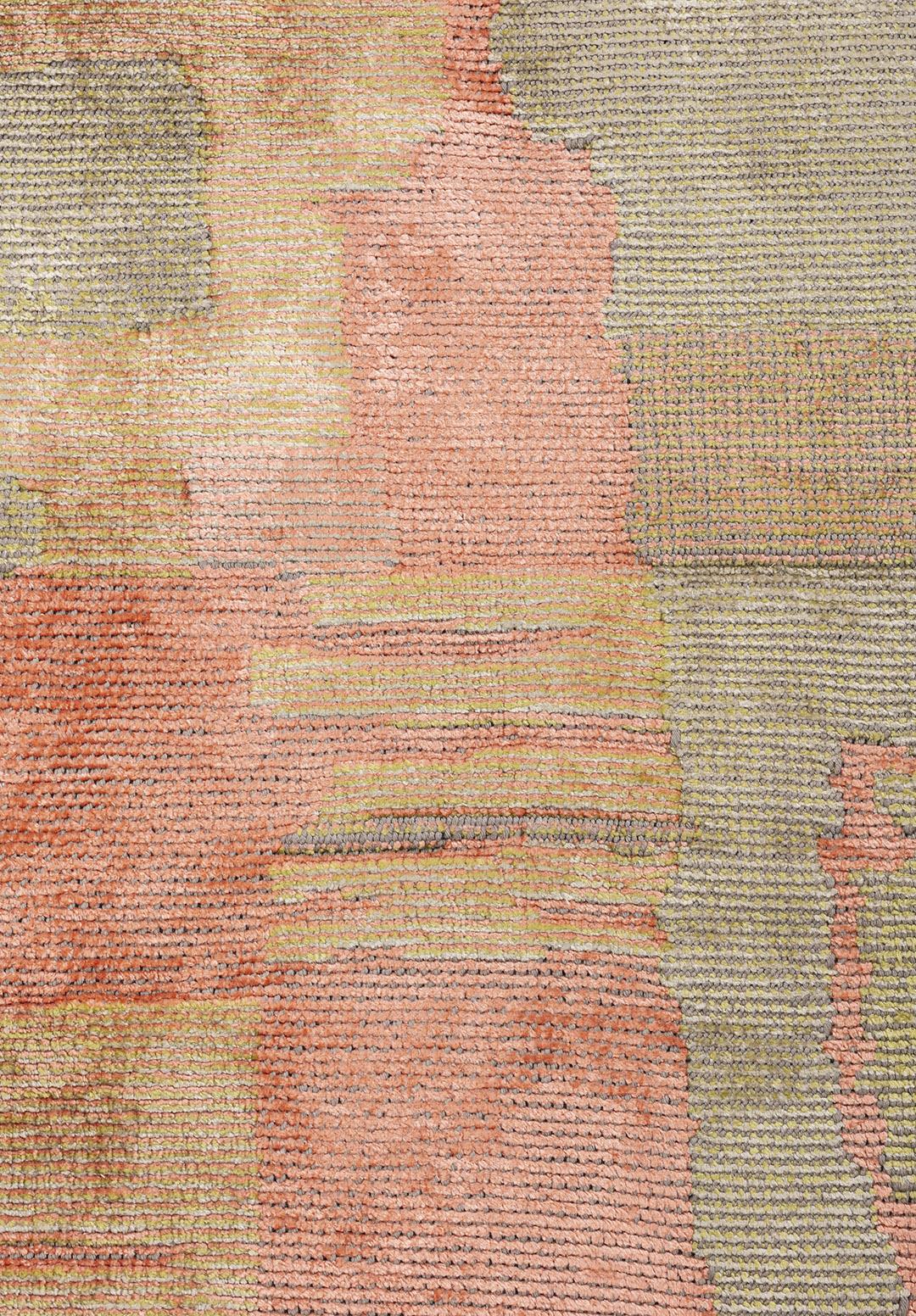 FOSSIL AÇIK MERCAN - ZEYTİN YEŞİLİ - BEJ HALI