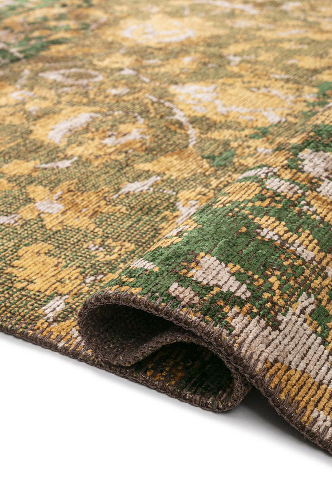 DREAM BONE - GOLD - FOREST GREEN RUG