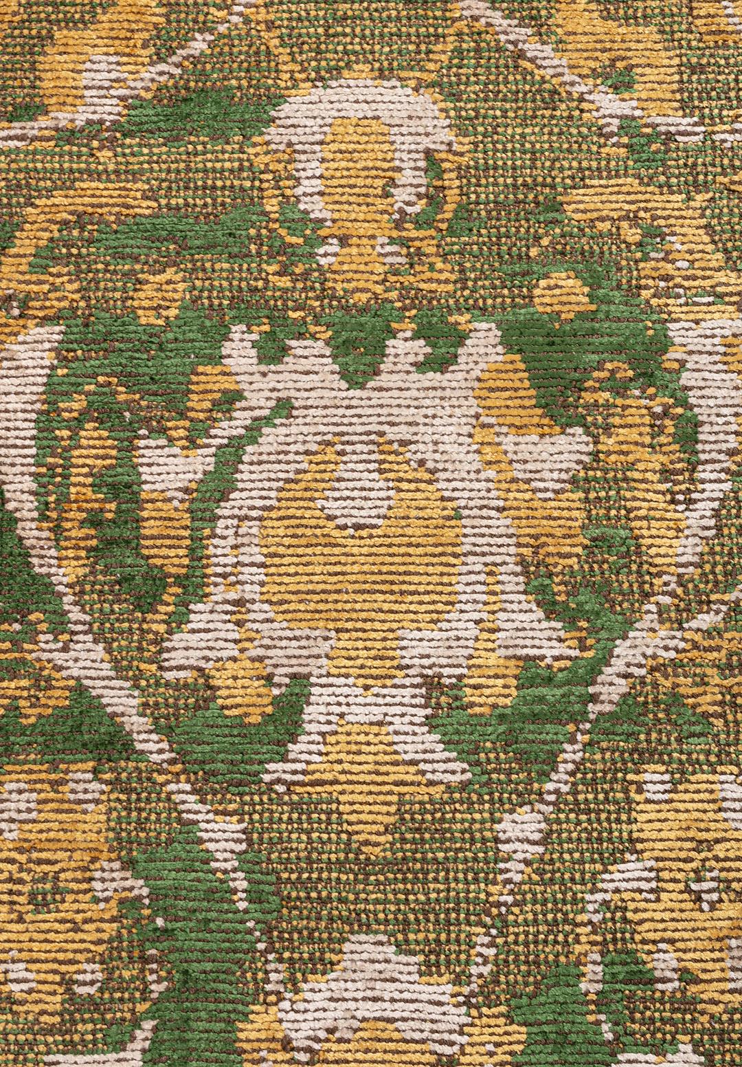 DREAM BONE - GOLD - FOREST GREEN RUG