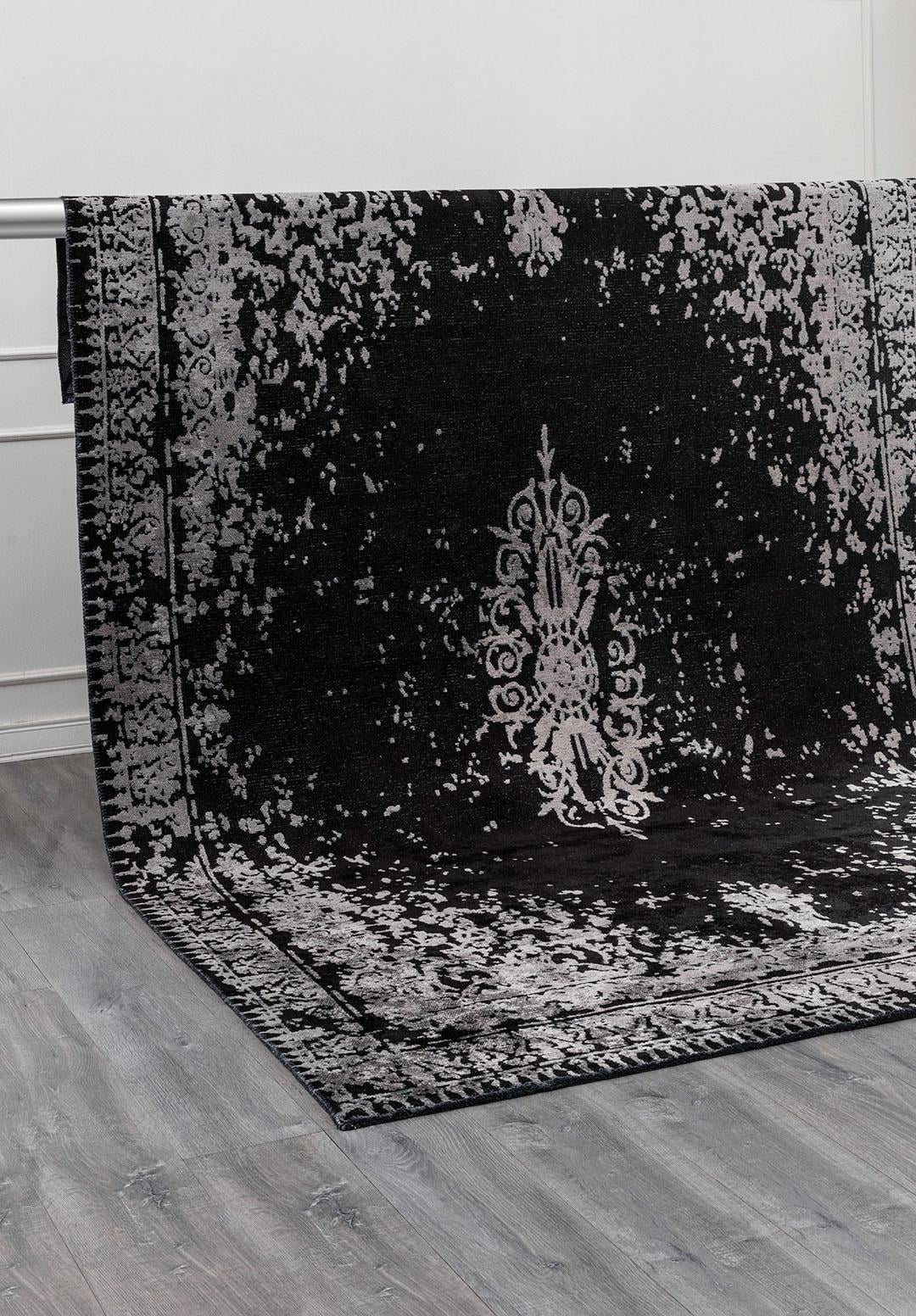 TREASURE BLACK - LIGHT GREY RUG