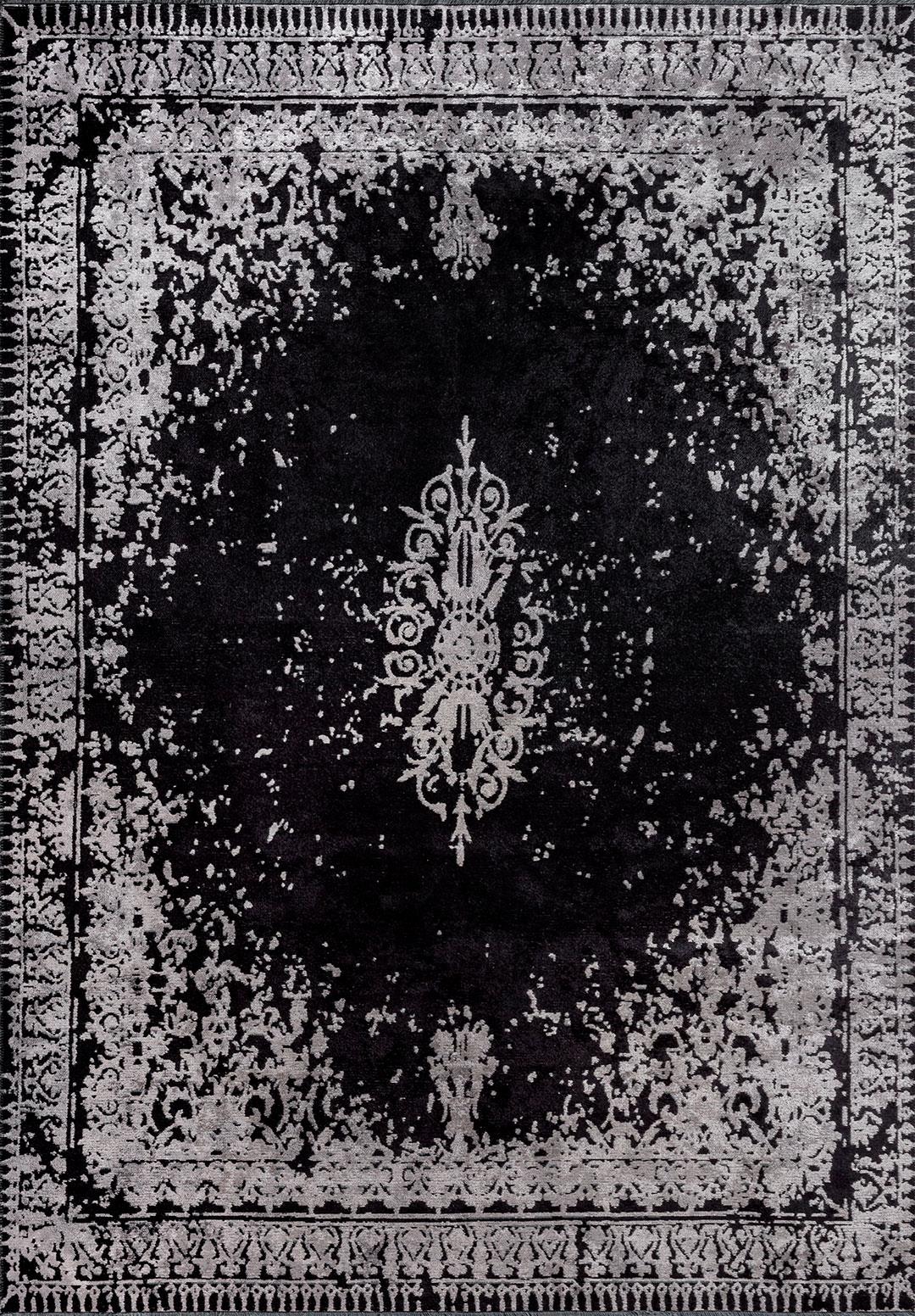 TREASURE BLACK - LIGHT GREY RUG