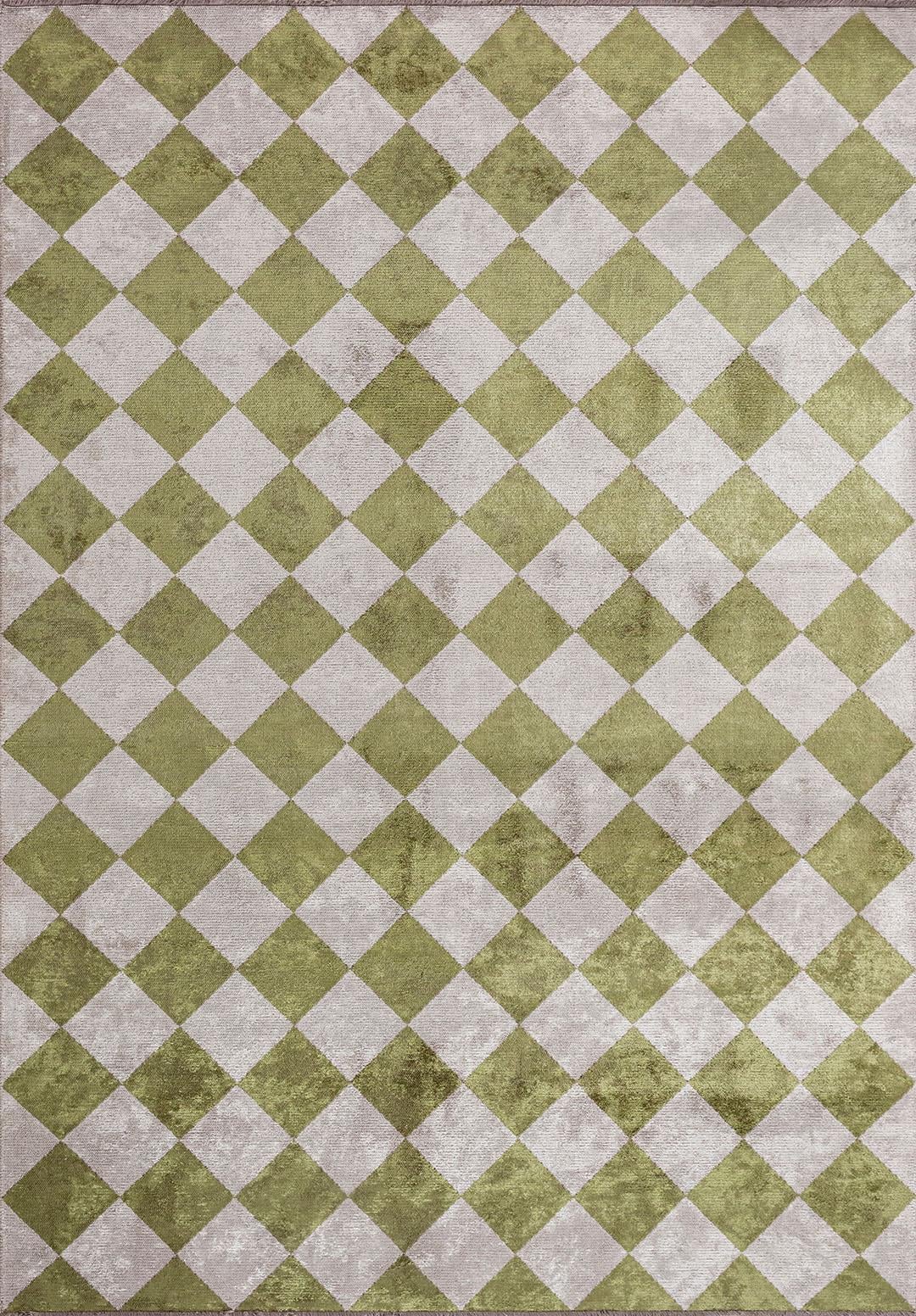 RETRO GREEN - LIGHT CREAM RUG