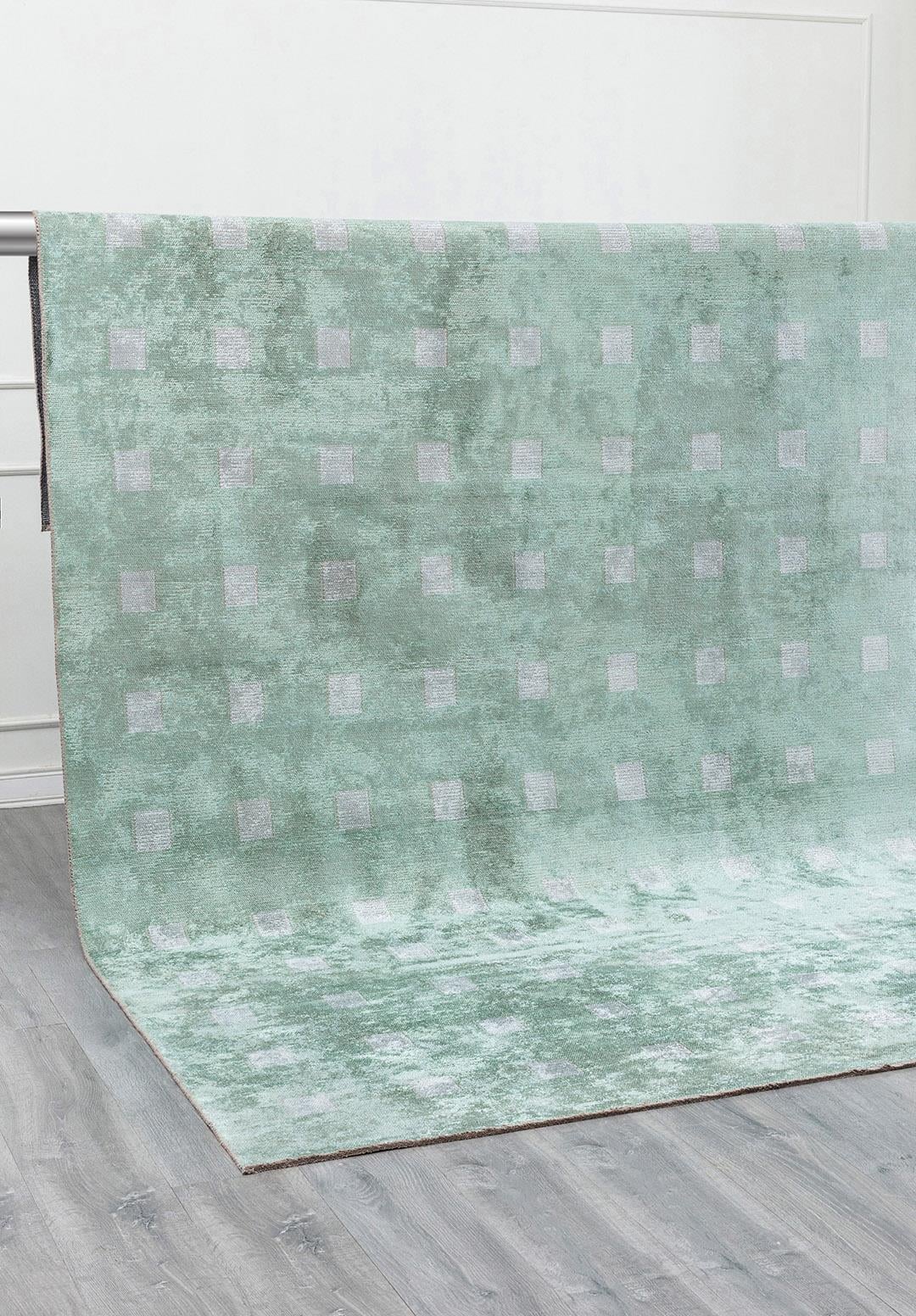 HARMONY RIVER GREEN - ICE BLUE RUG