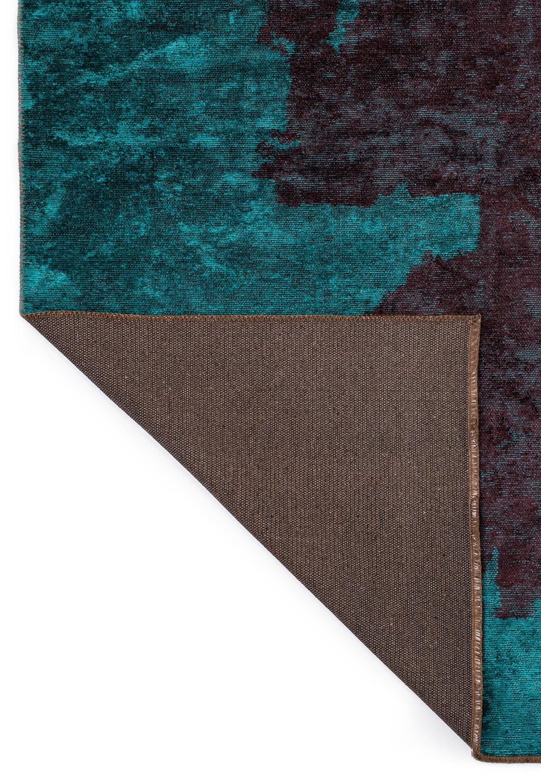 COAST DARK TURQUOISE - DARK BURGUNDY RUG
