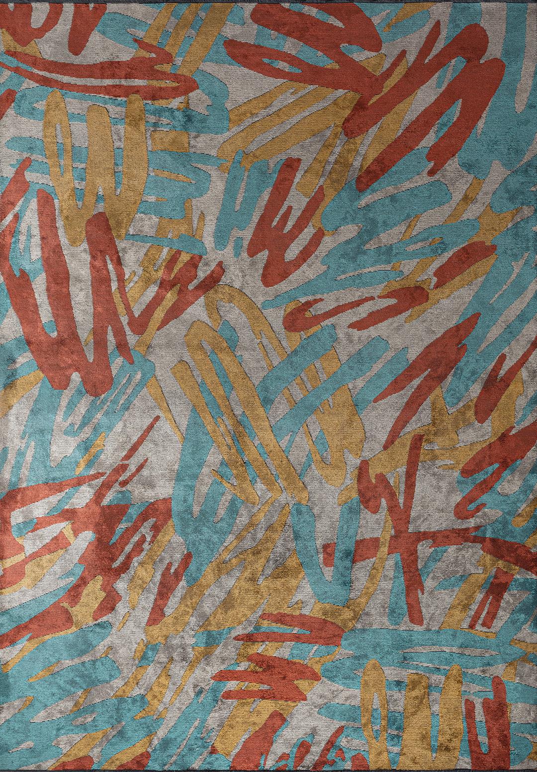 CARNIVAL KOYU KİREMİT - TURKUAZ - HARDAL - KREM HALI