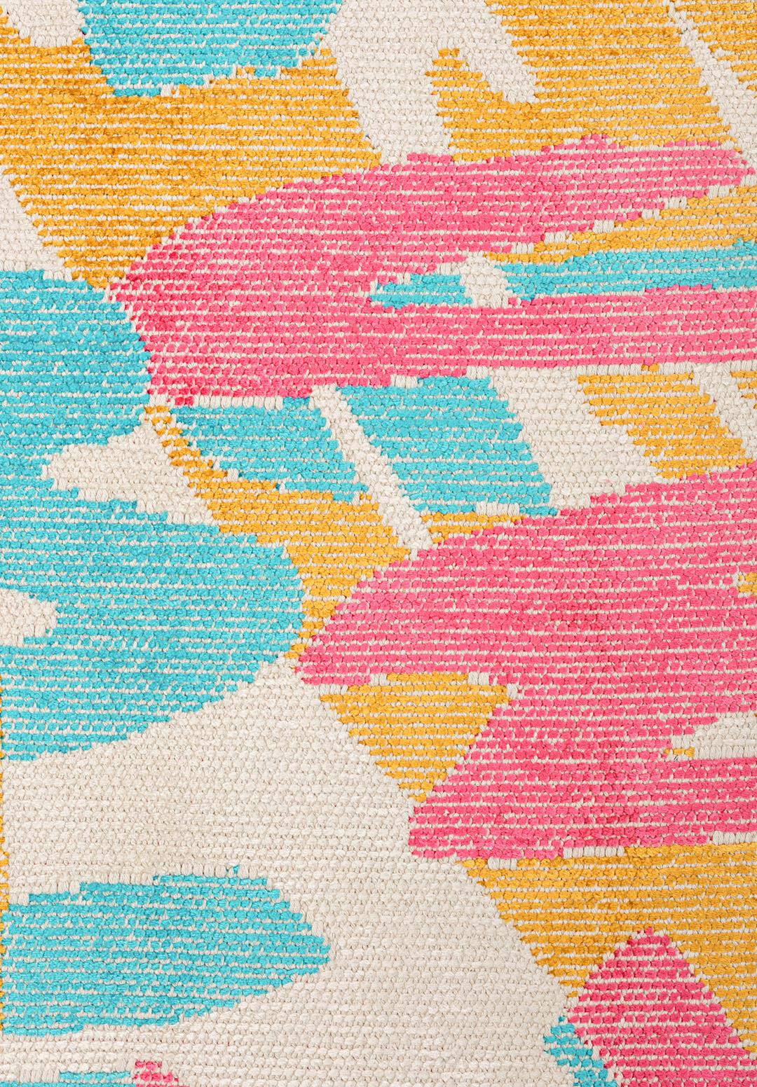 CARNIVAL PINK - TURQUOISE - GOLD - ECRU RUG