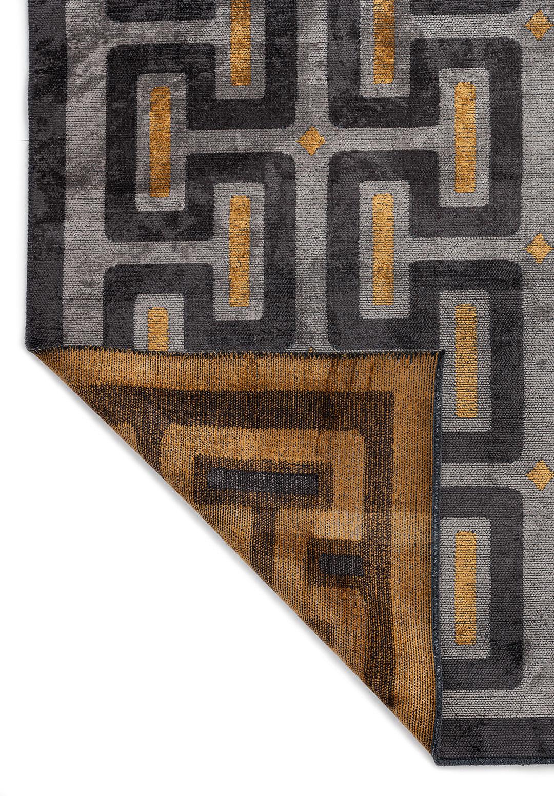 CHARM GREY - CHARCOAL - MUSTARD RUG