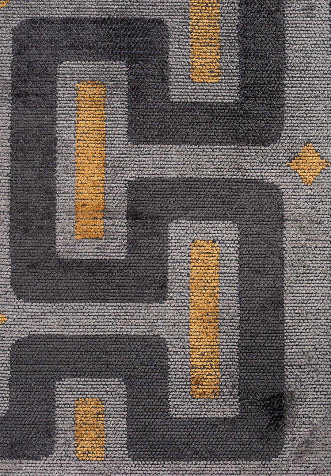 CHARM GREY - CHARCOAL - MUSTARD RUG