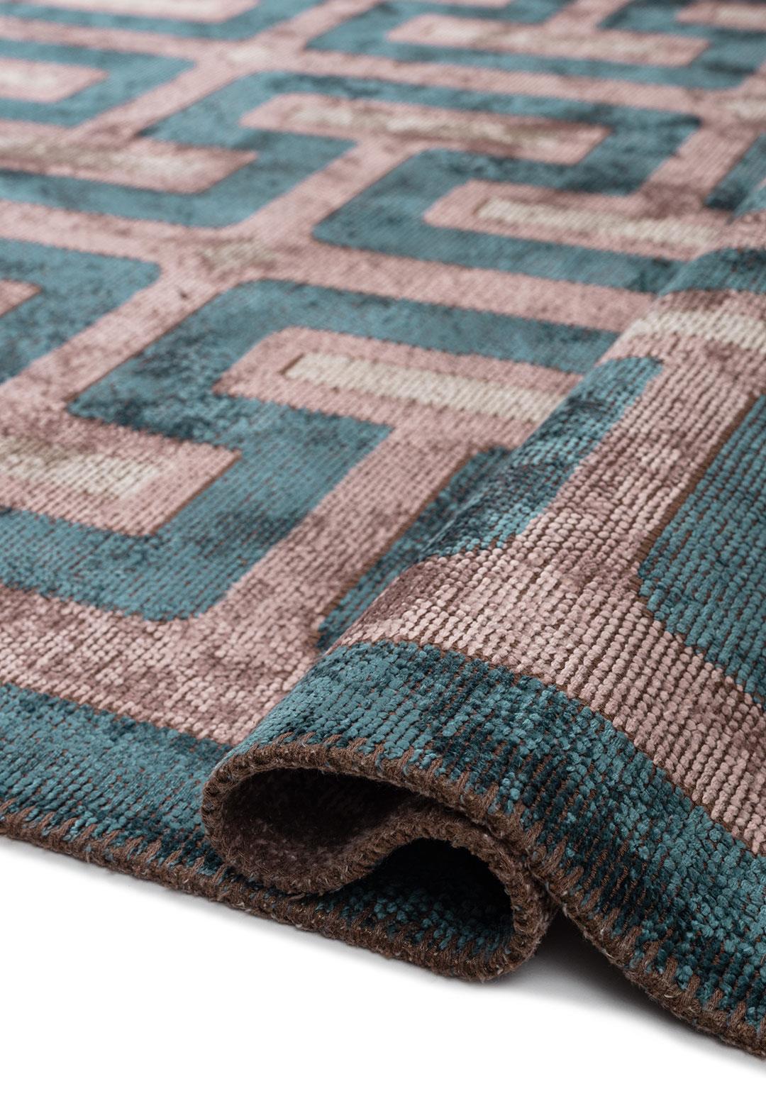 CHARM DAMSON - PETROL - BONE RUG