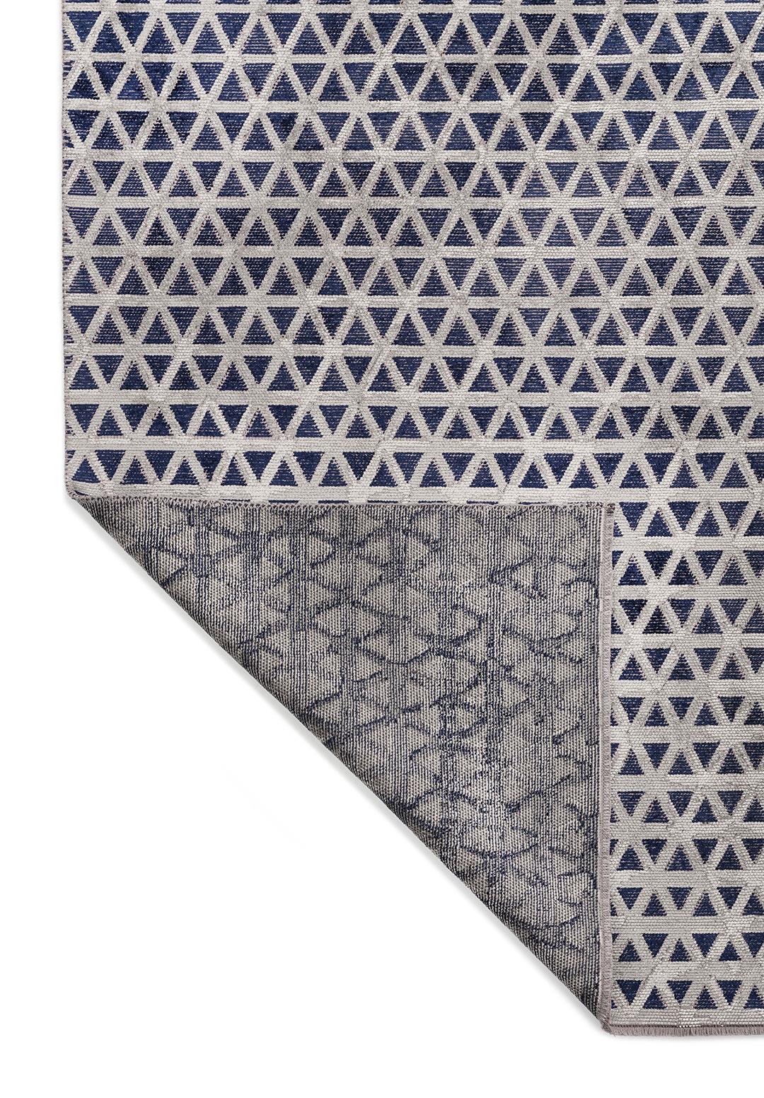 HEXAGON DARK NAVY - GREY - LIGHT GREY RUG