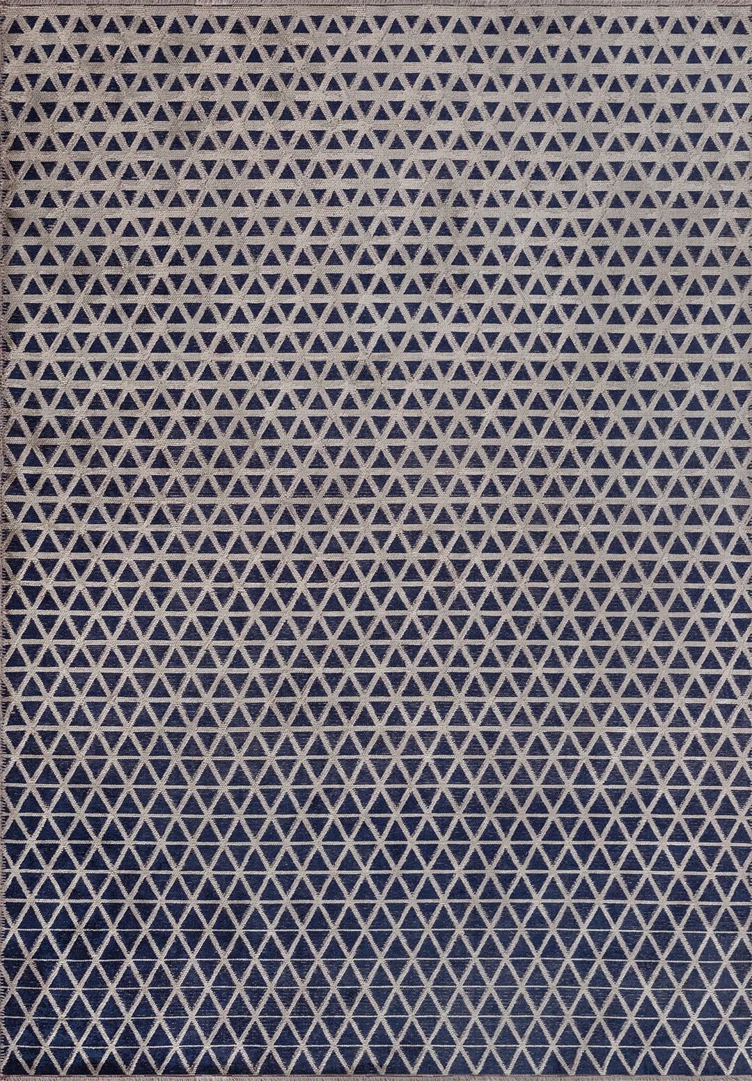 HEXAGON DARK NAVY - GREY - LIGHT GREY RUG