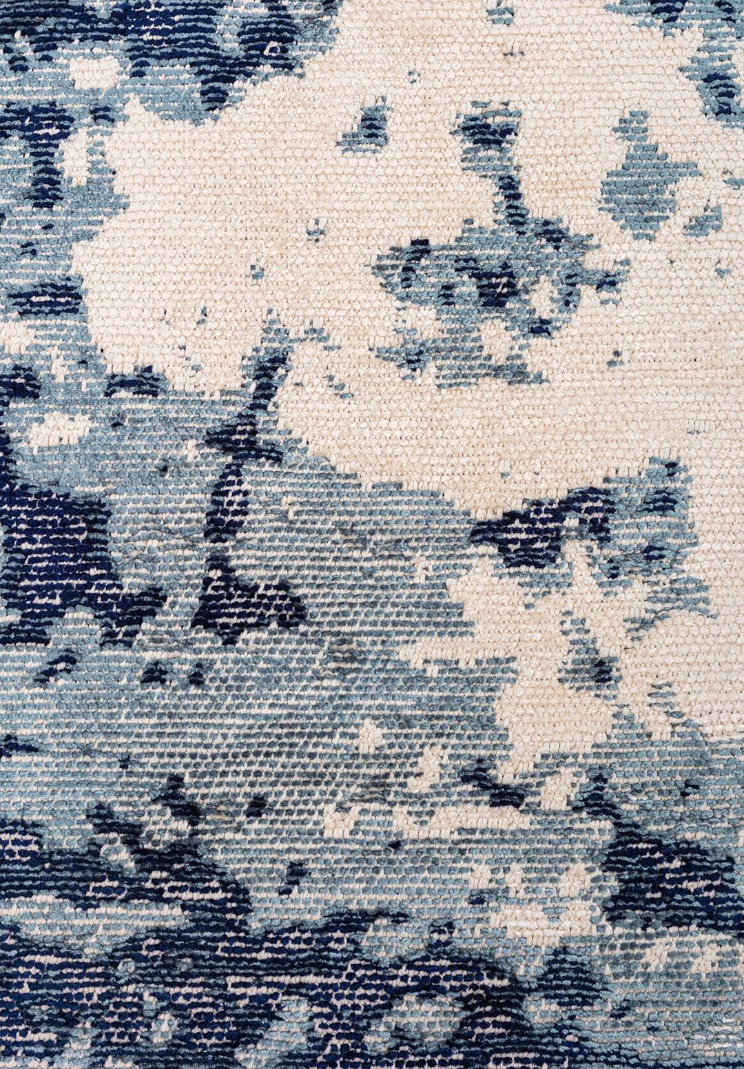 BLAZE DARK NAVY - BLUE - ECRU RUG