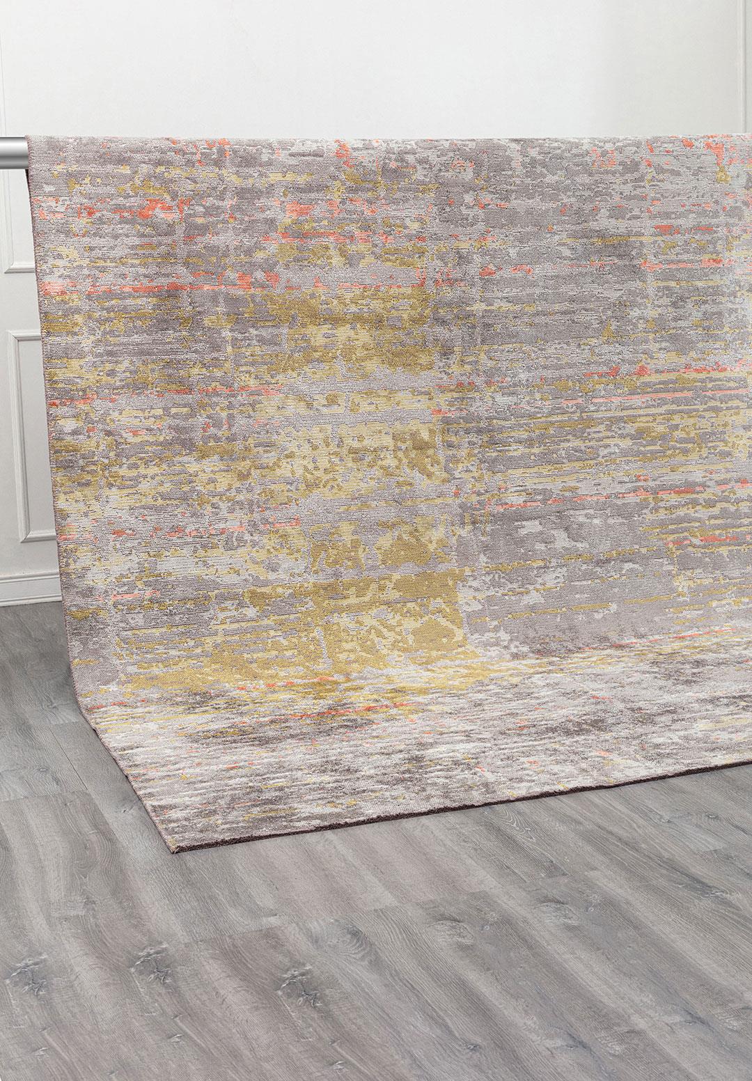 DAWN GREY - OLIVE GREEN - CORAL - BONE RUG