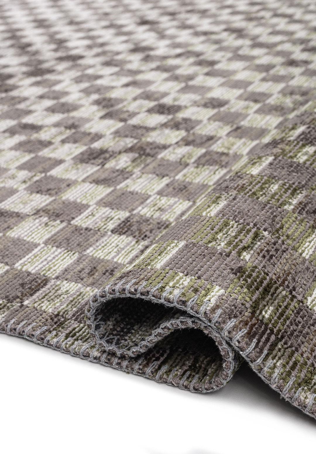 MOSAIC ANTHRACITE - KHAKI - GREEN - BONE RUG