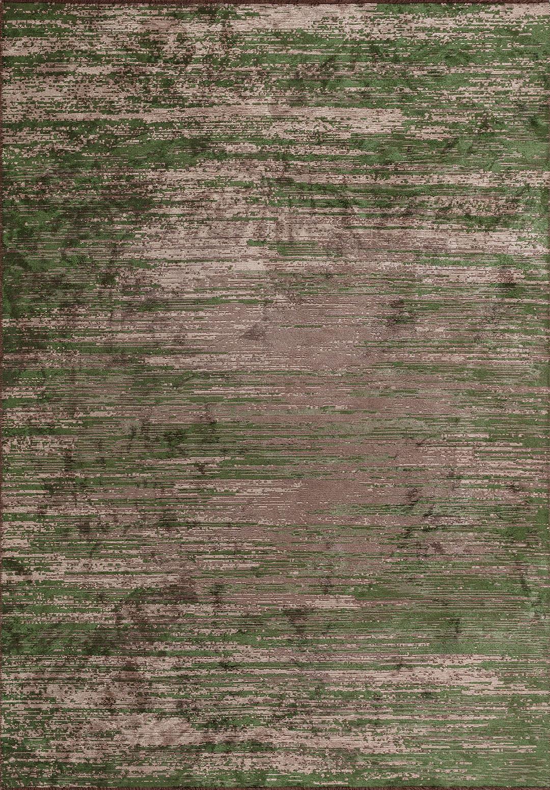 TWILIGHT FOREST GREEN - BONE - DARK GREY RUG