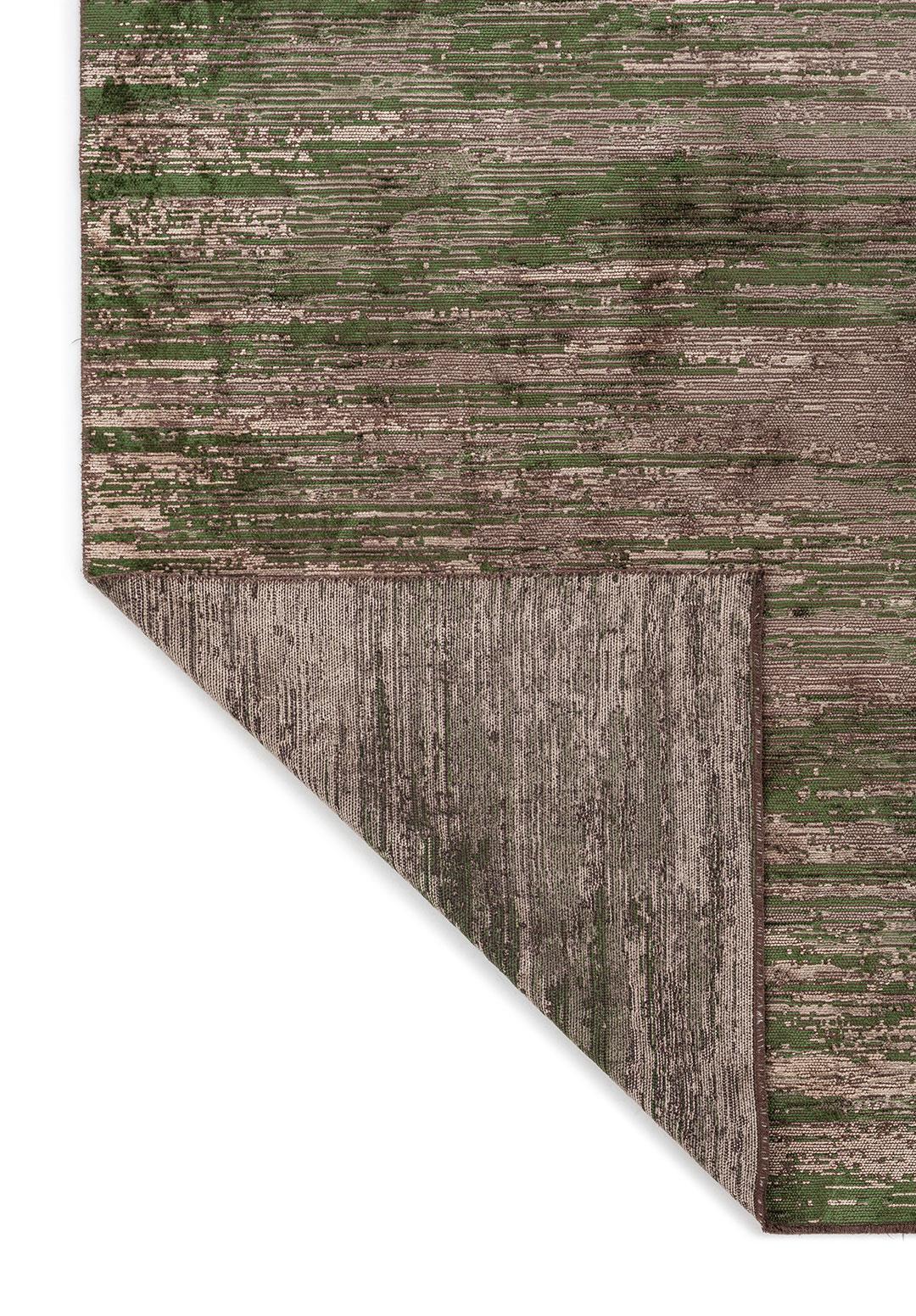TWILIGHT FOREST GREEN - BONE - DARK GREY RUG